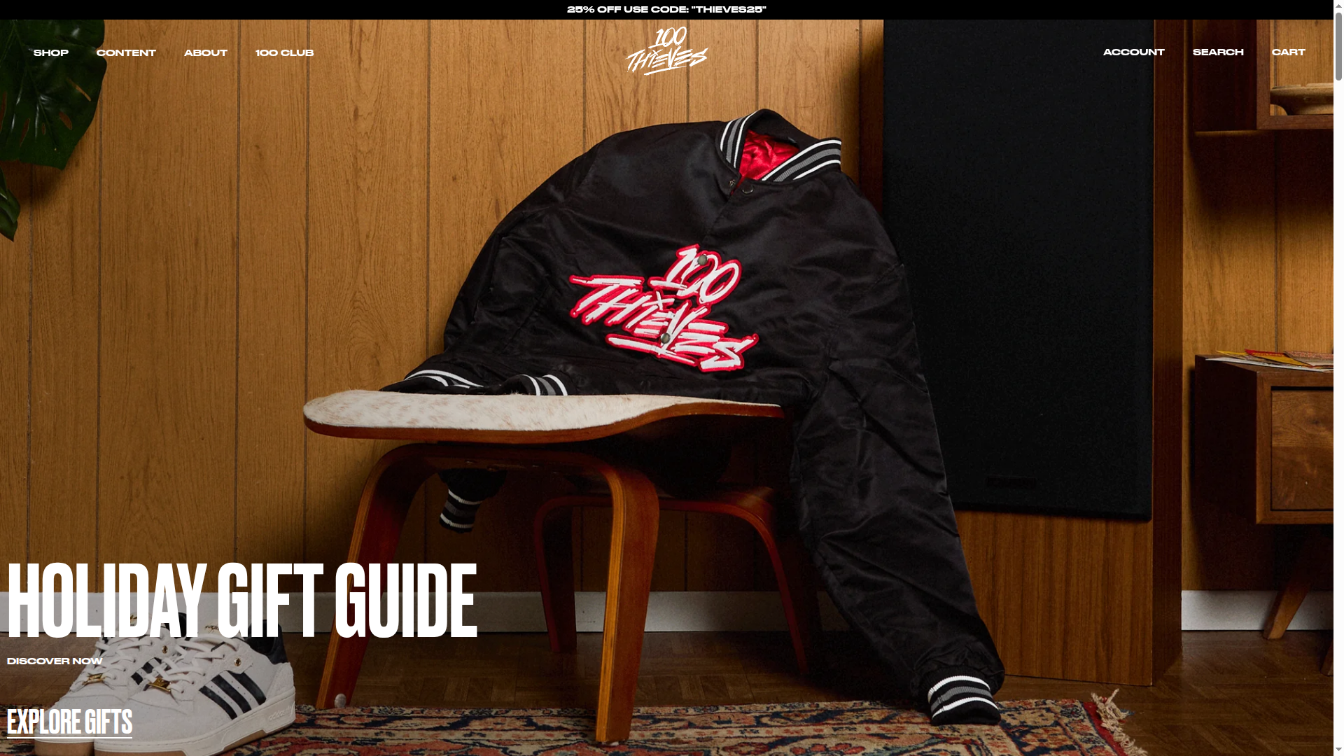 100 Thieves website