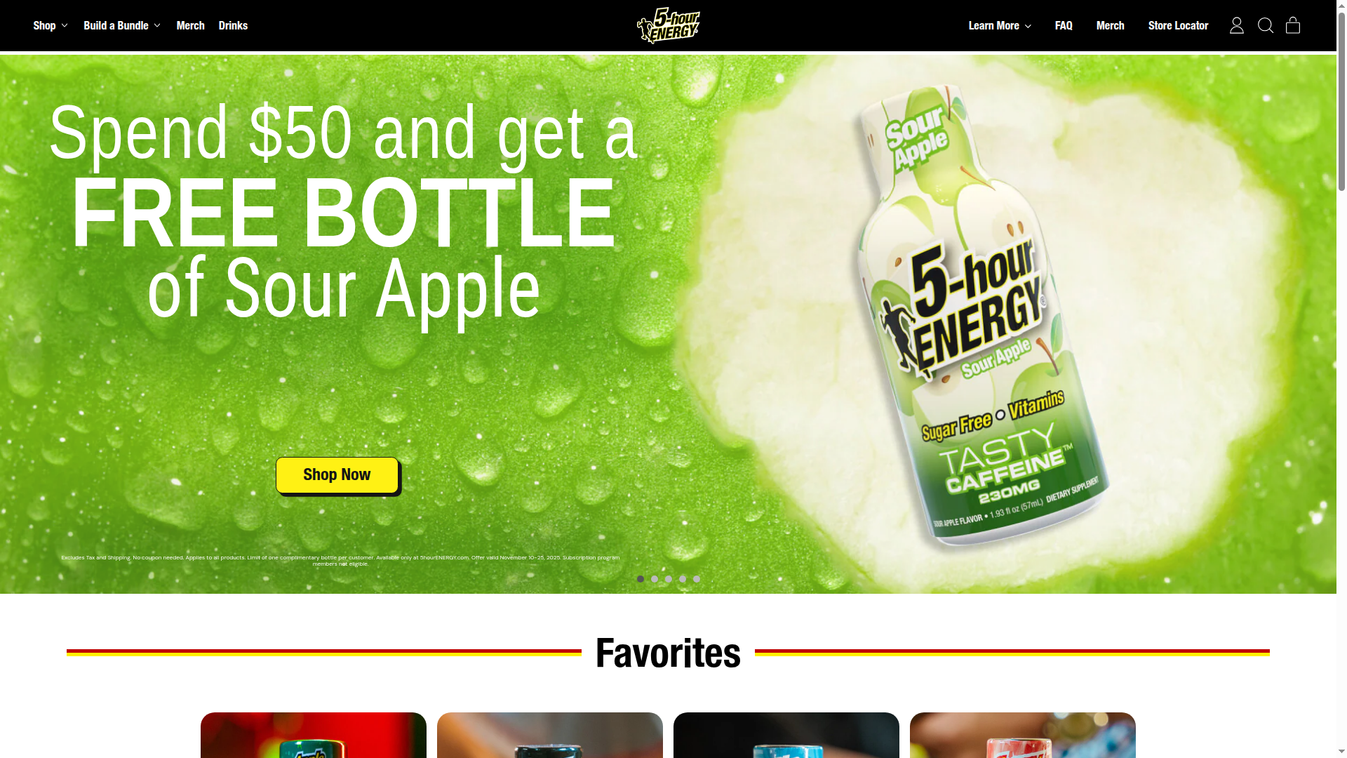 5hourenergy.com website