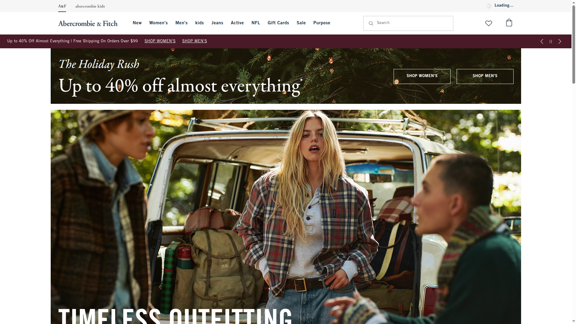 Abercrombie & Fitch website