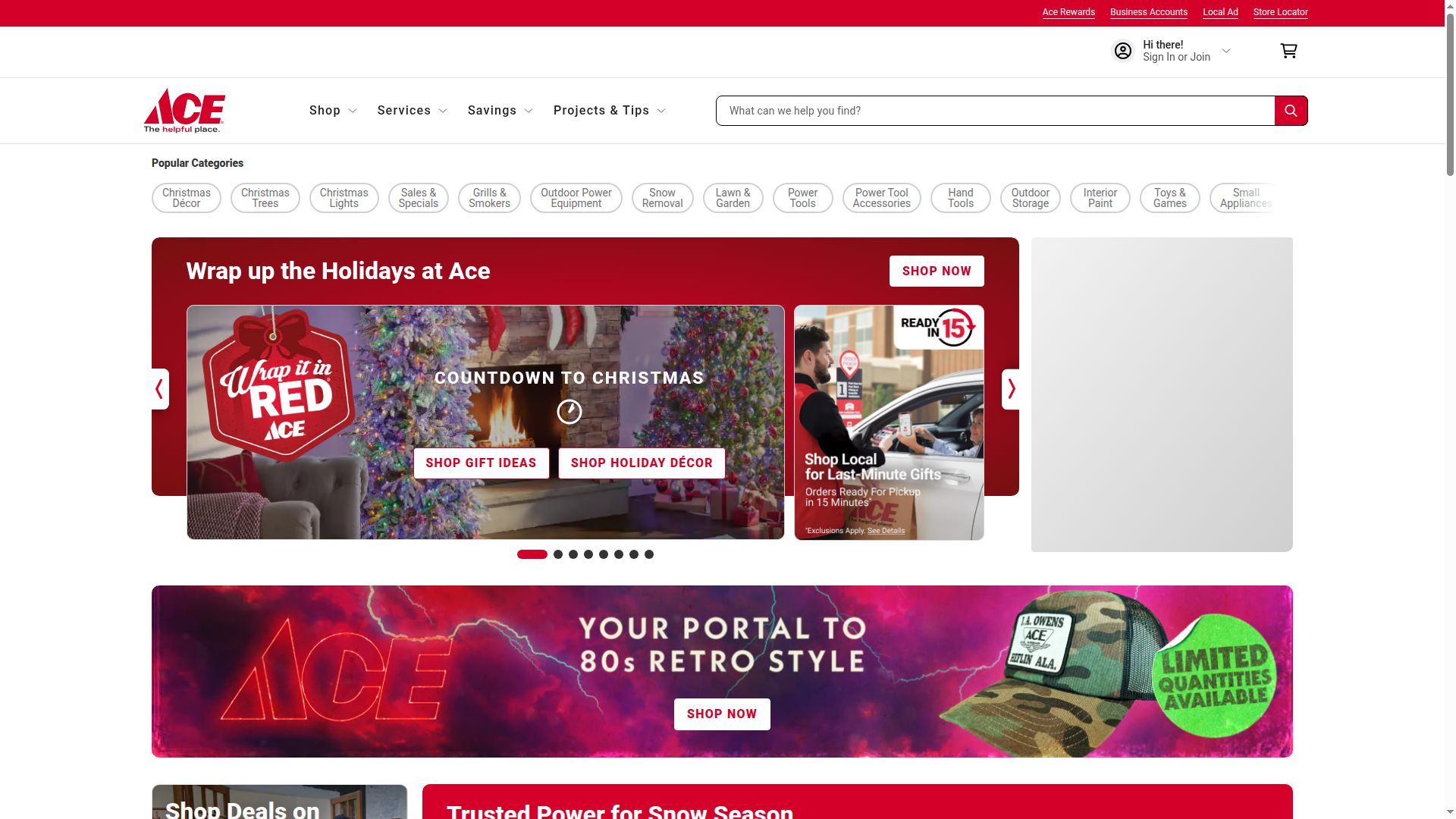 Ace Hardware website