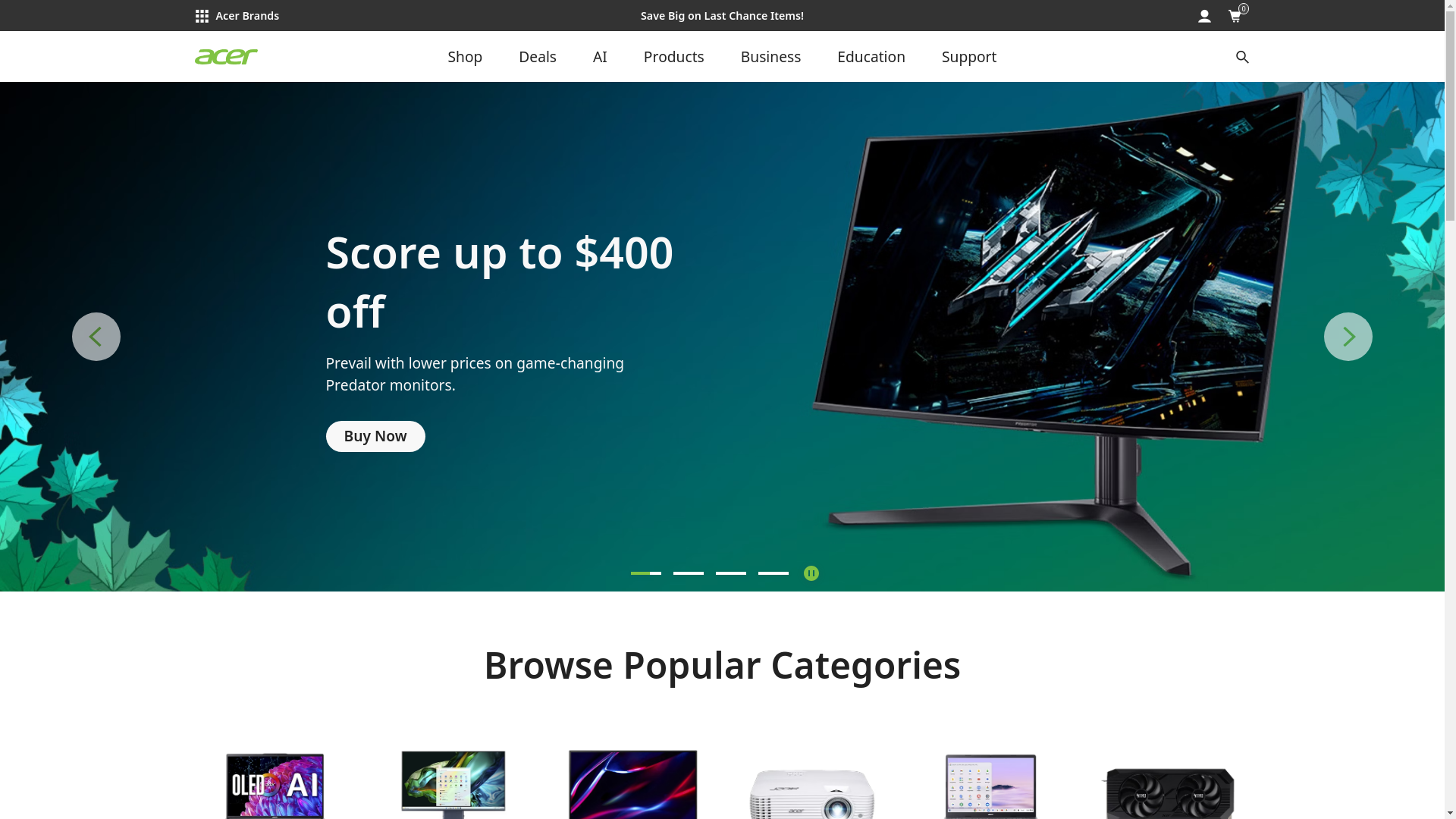 Acer website