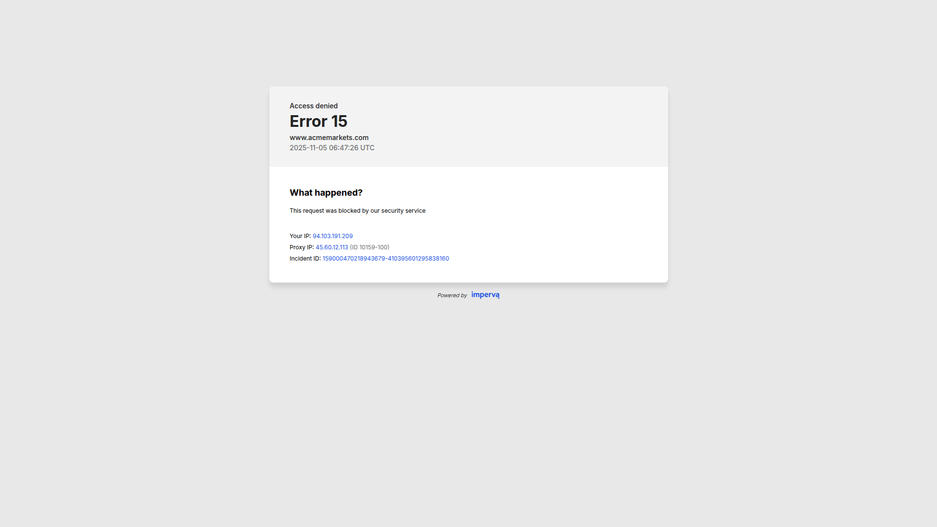 ACME Markets website