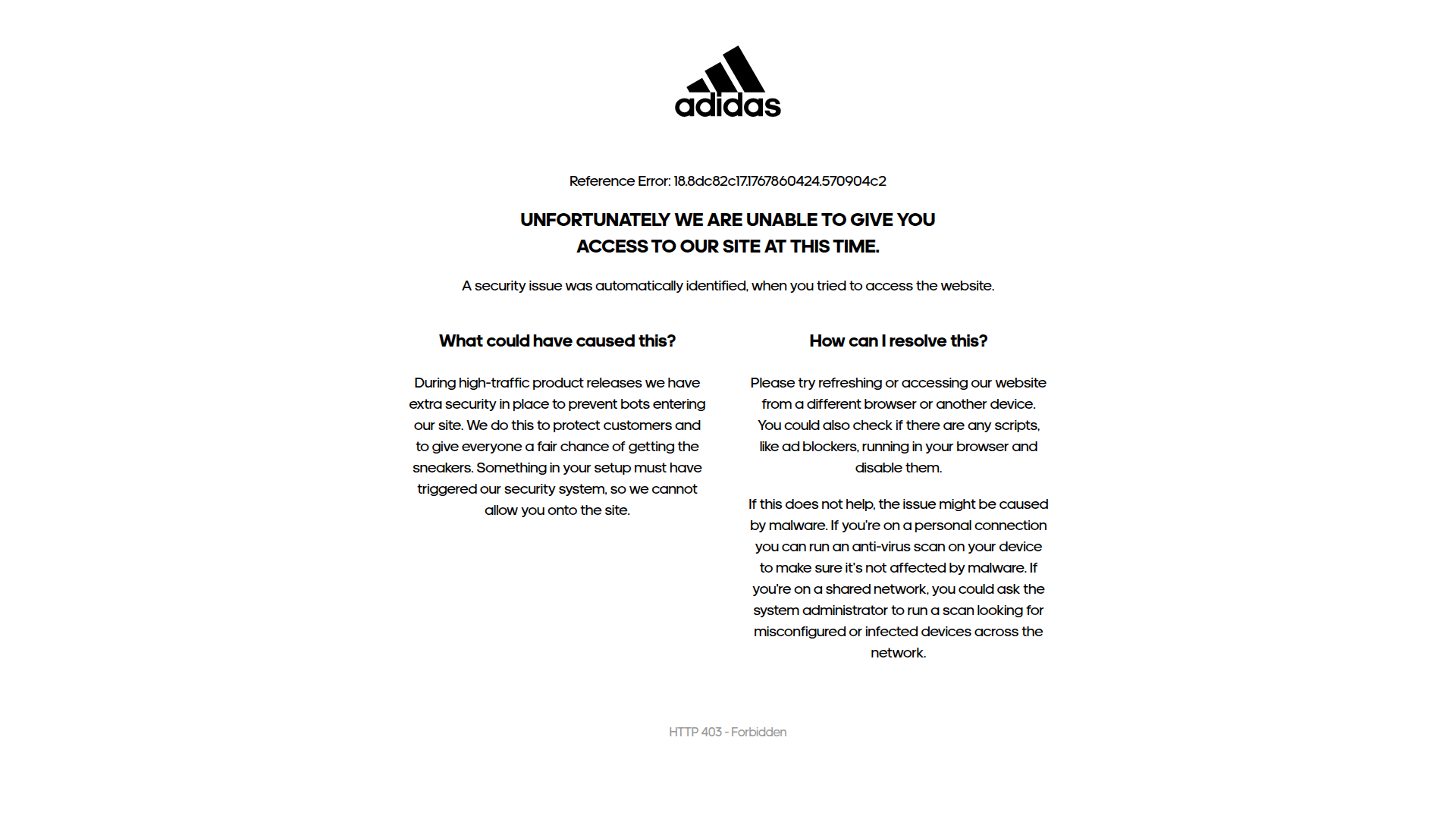 adidas website