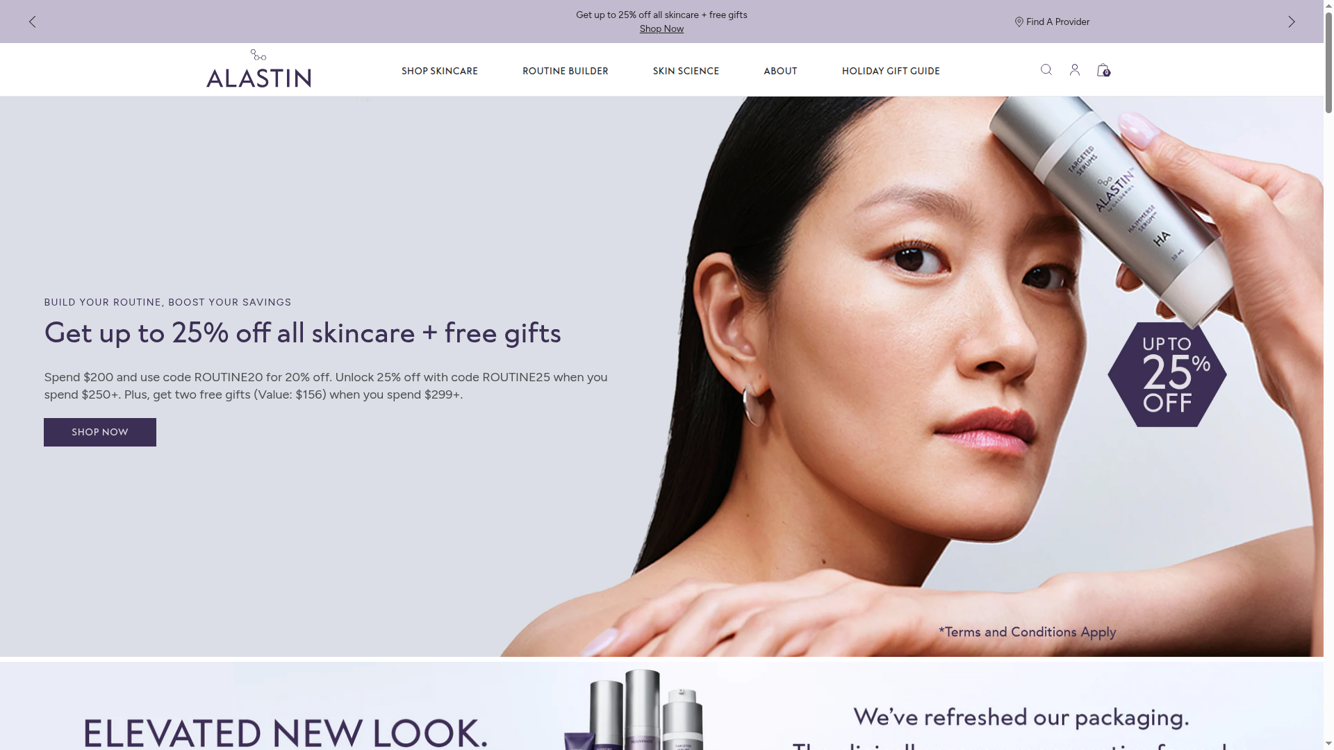 ALASTIN Skincare website