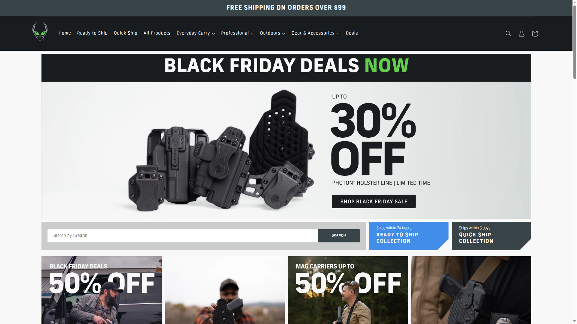 Alien Gear Holsters website