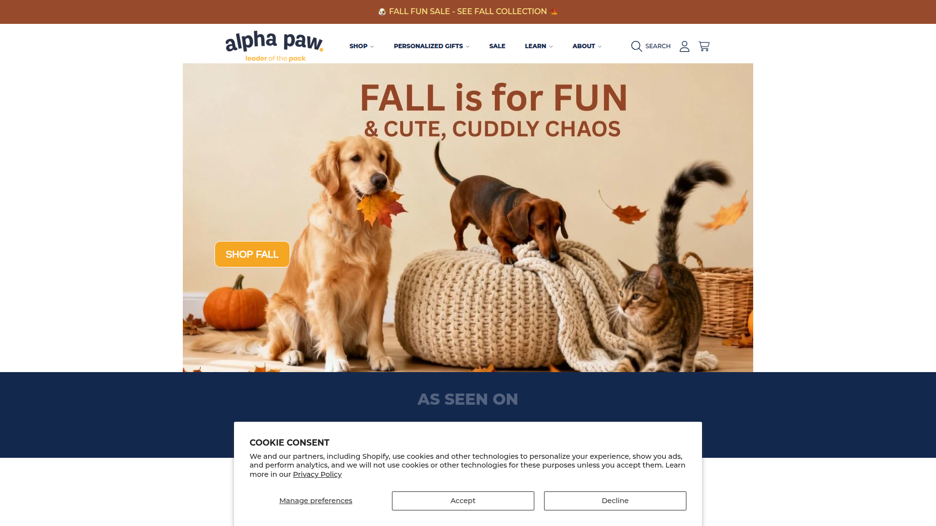 Alpha Paw website