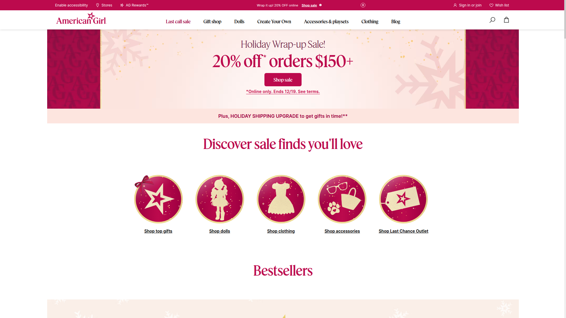 American Girl website