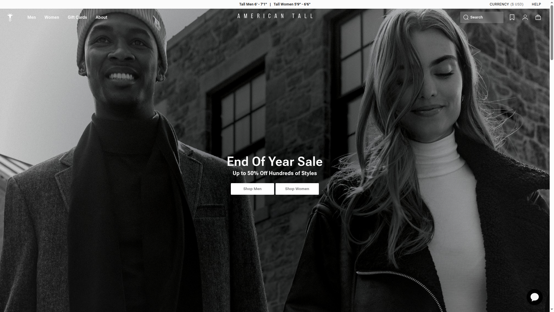 American Tall website