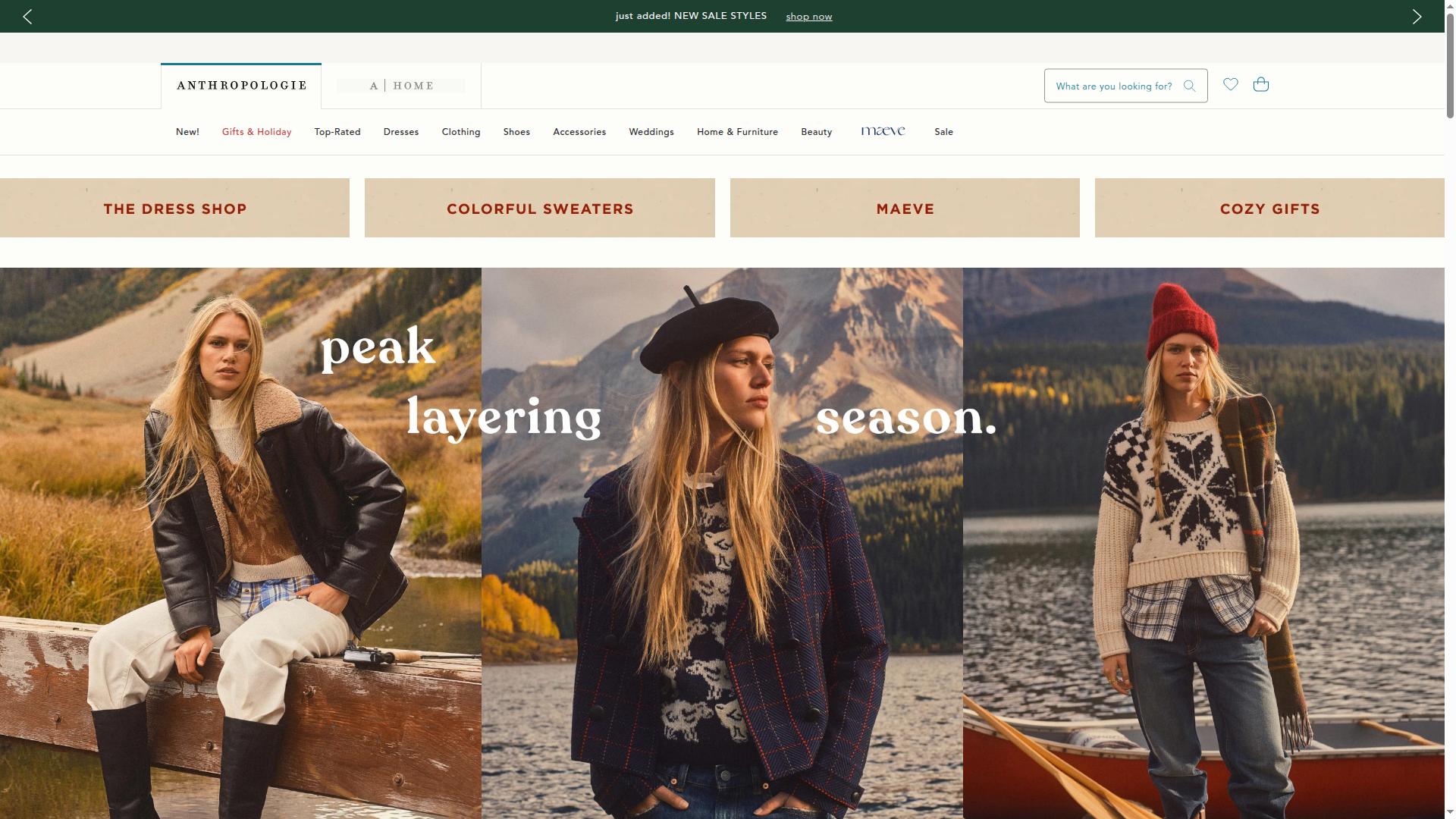 Anthropologie website