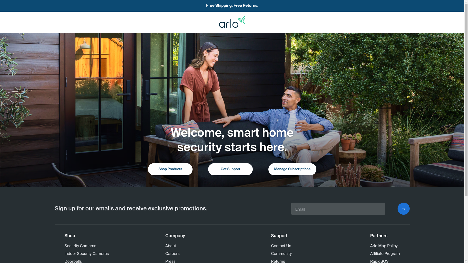 Arlo website