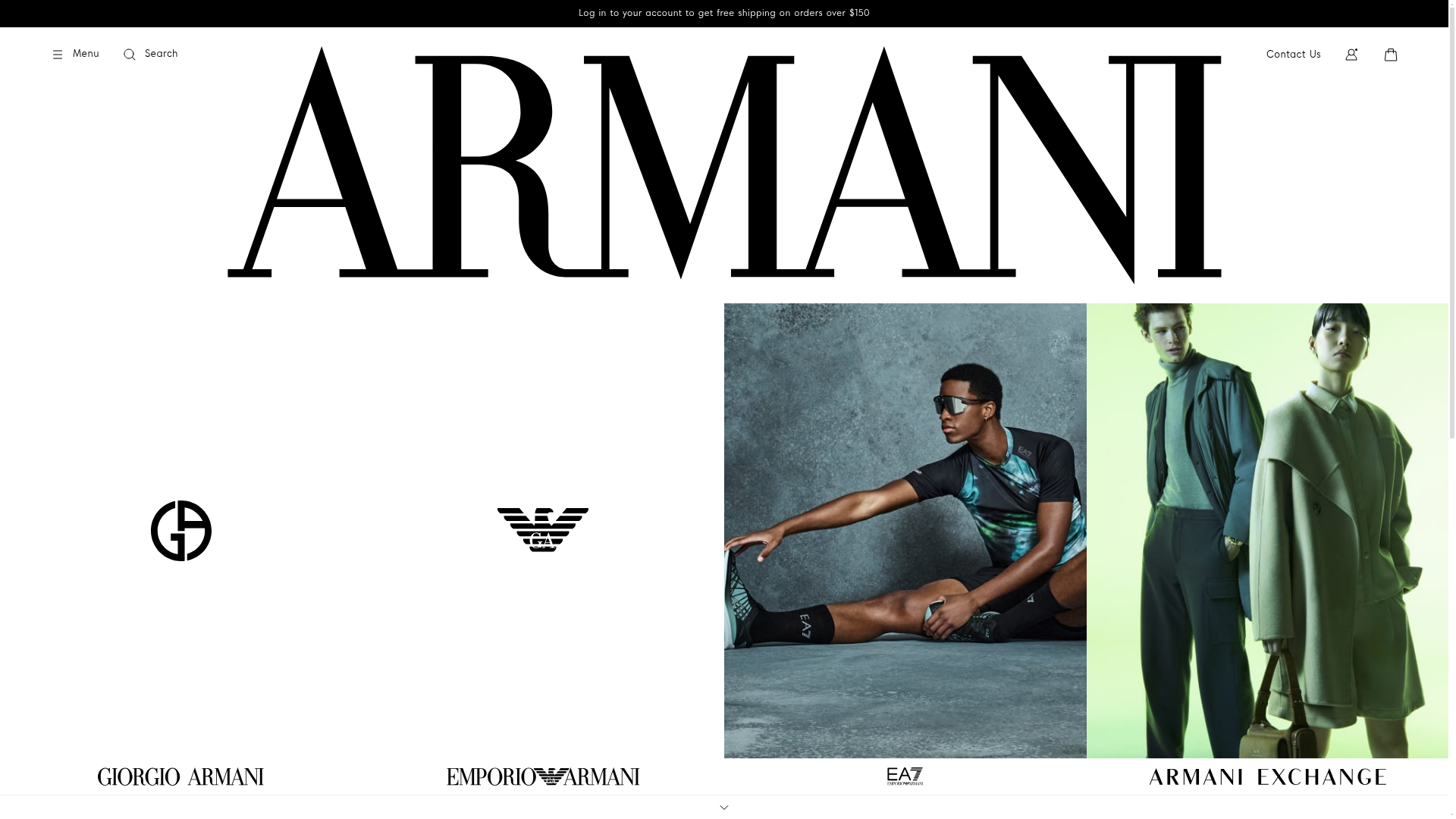 Armani website