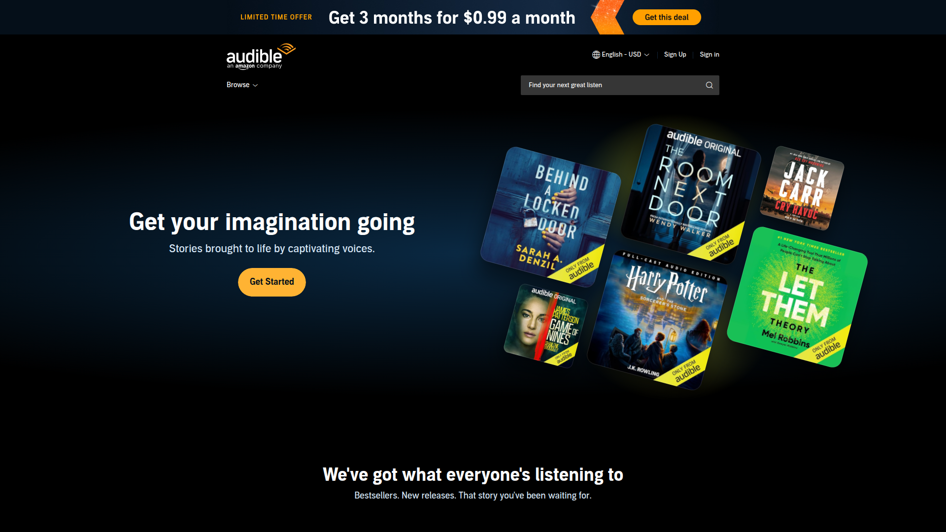 Audible website