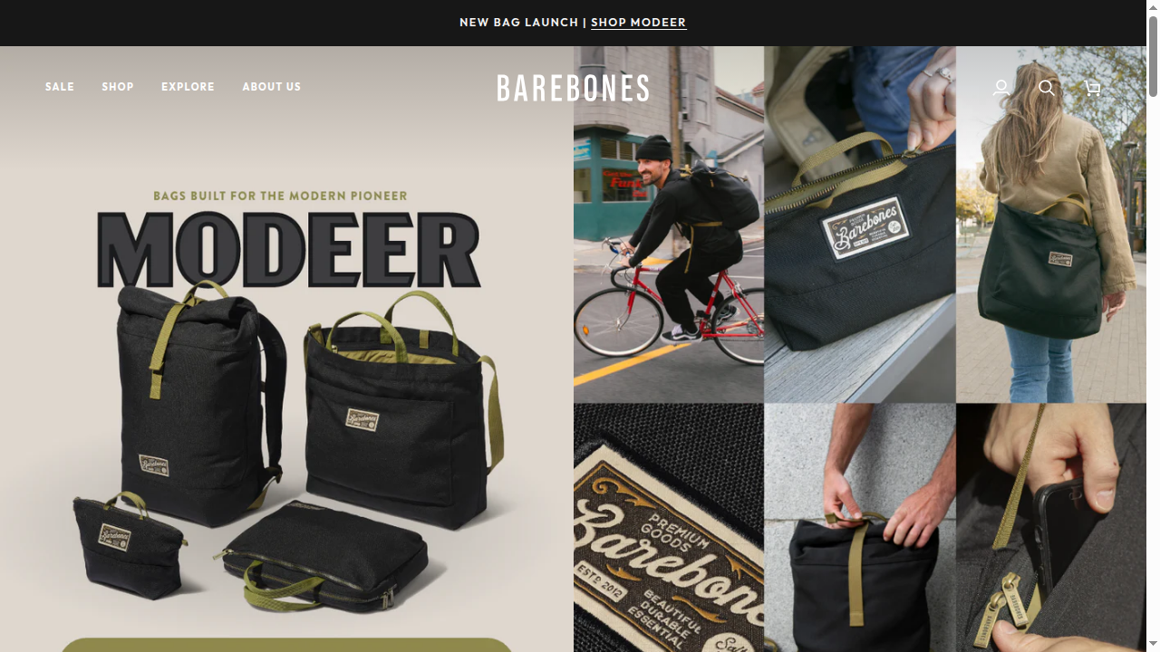 Barebones Living website