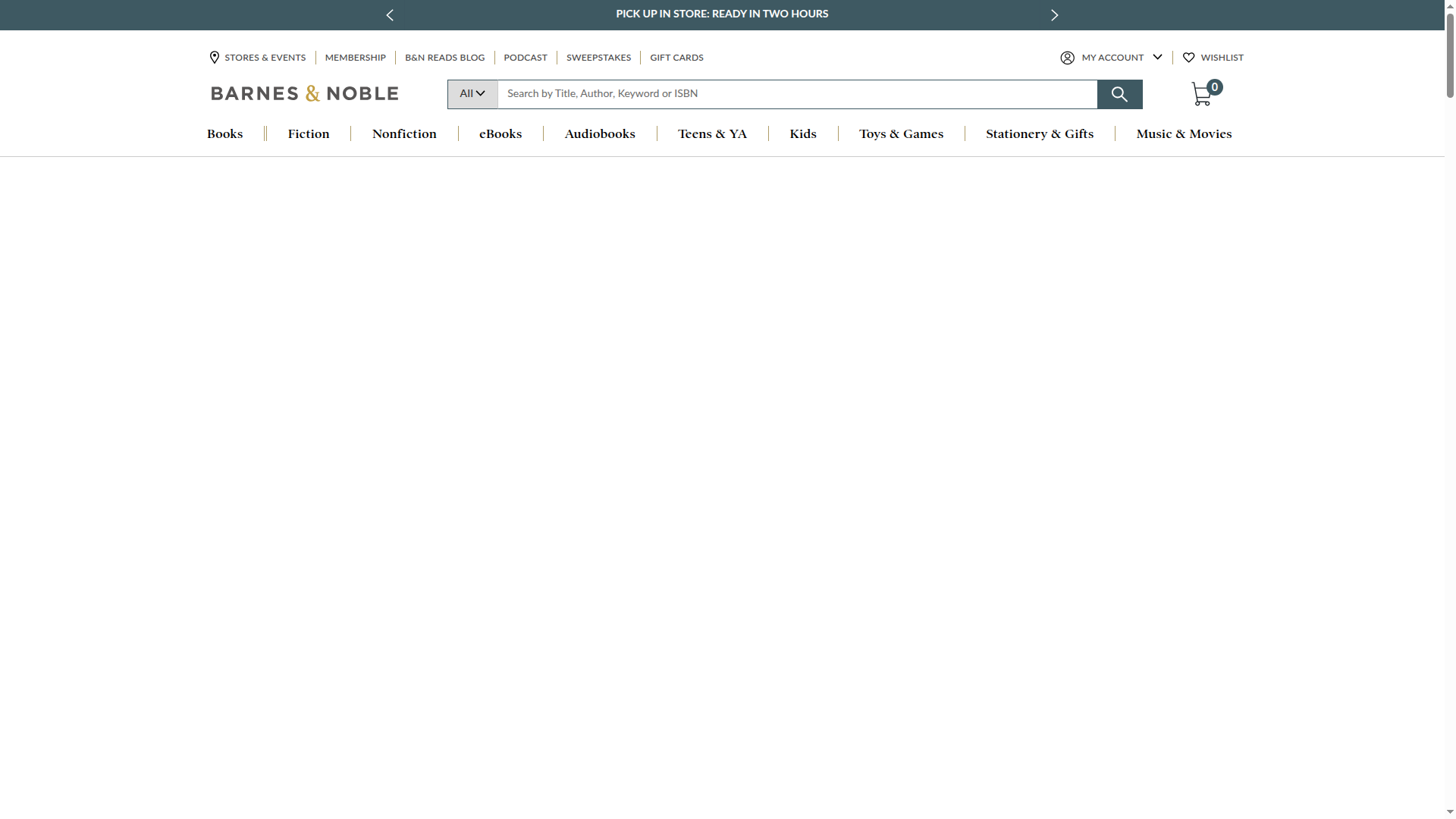 Barnes and Noble website