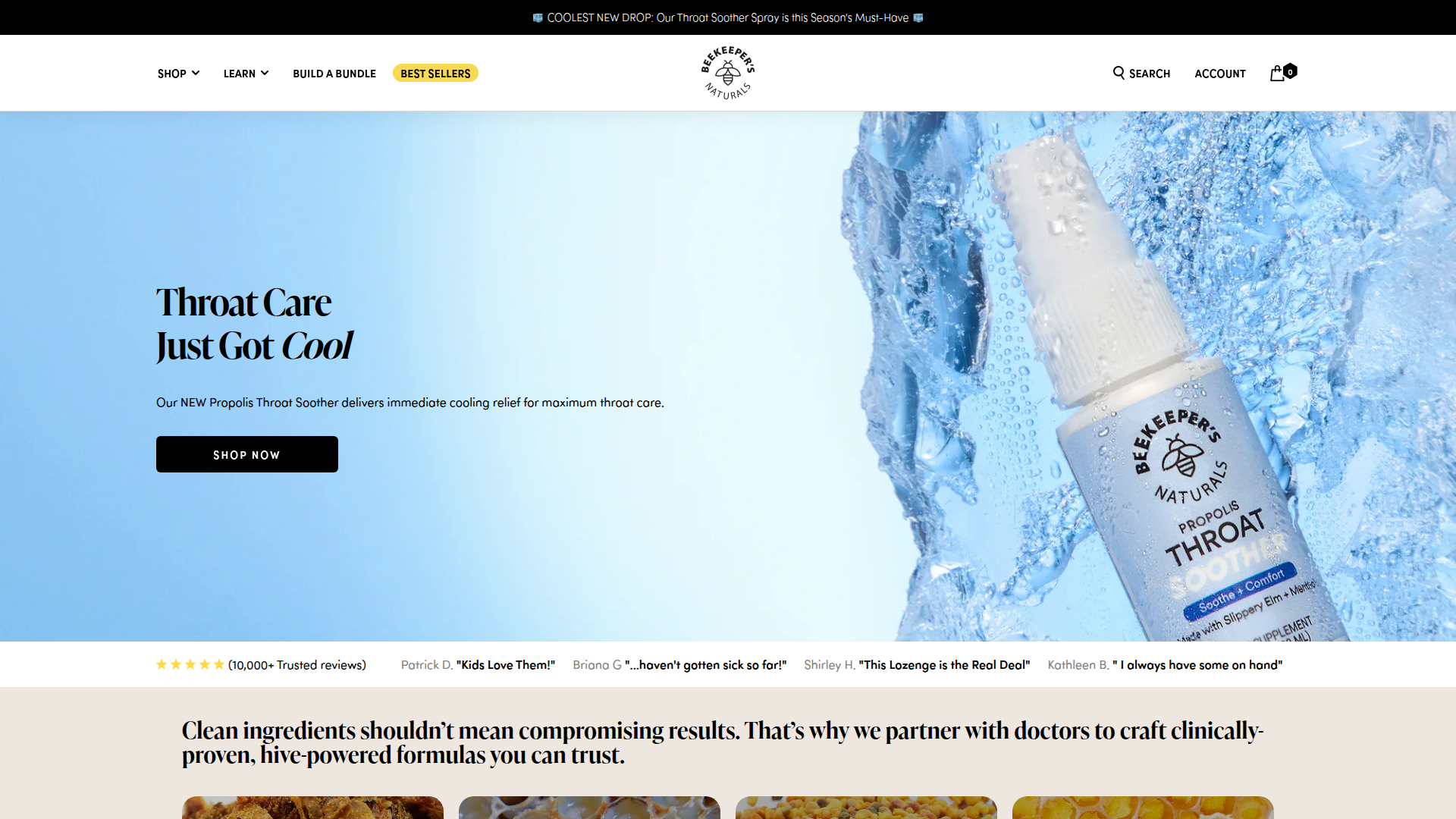 Beekeeper's Naturals website