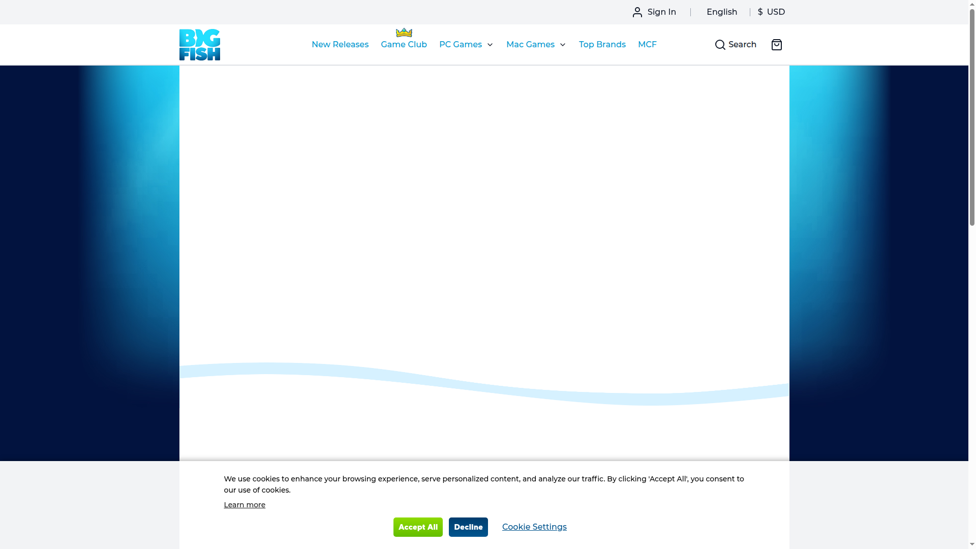 Big Fish Games website