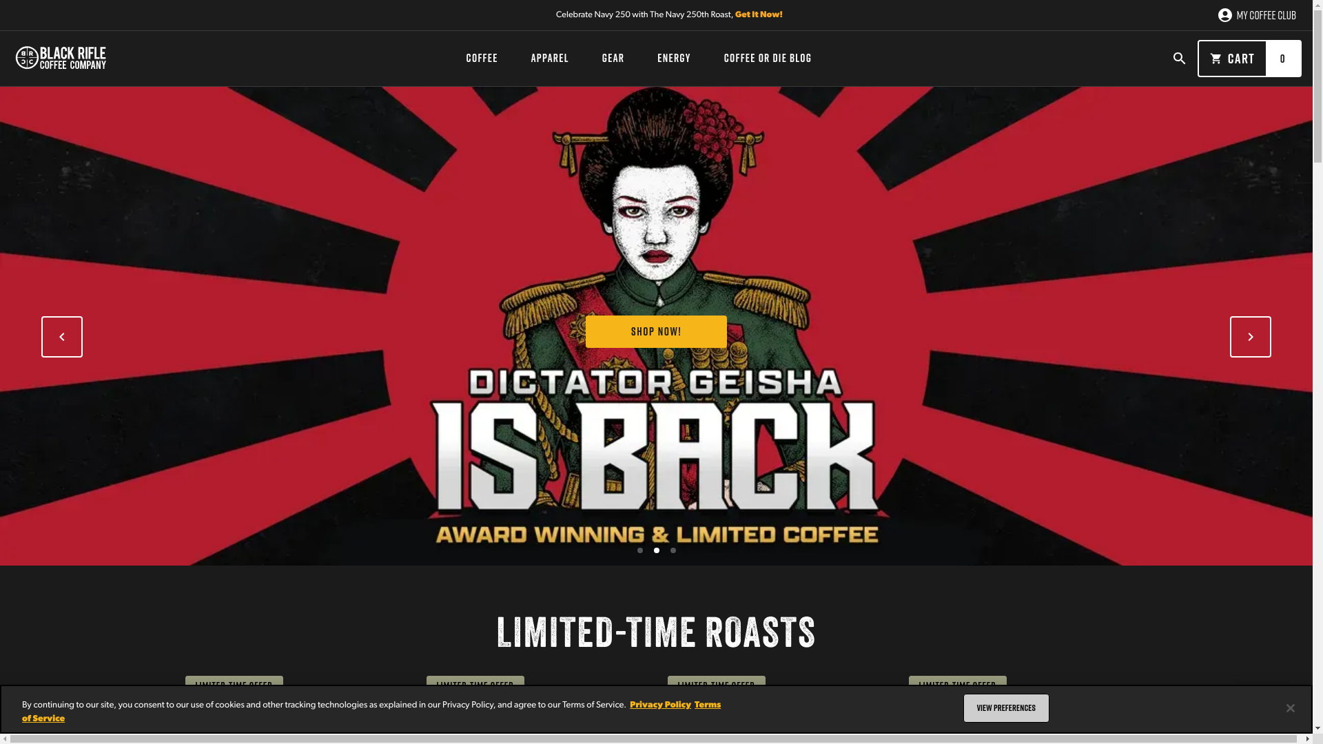 Black Rifle Coffee Company website