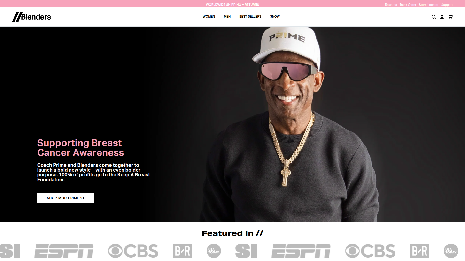 Blenders Eyewear website