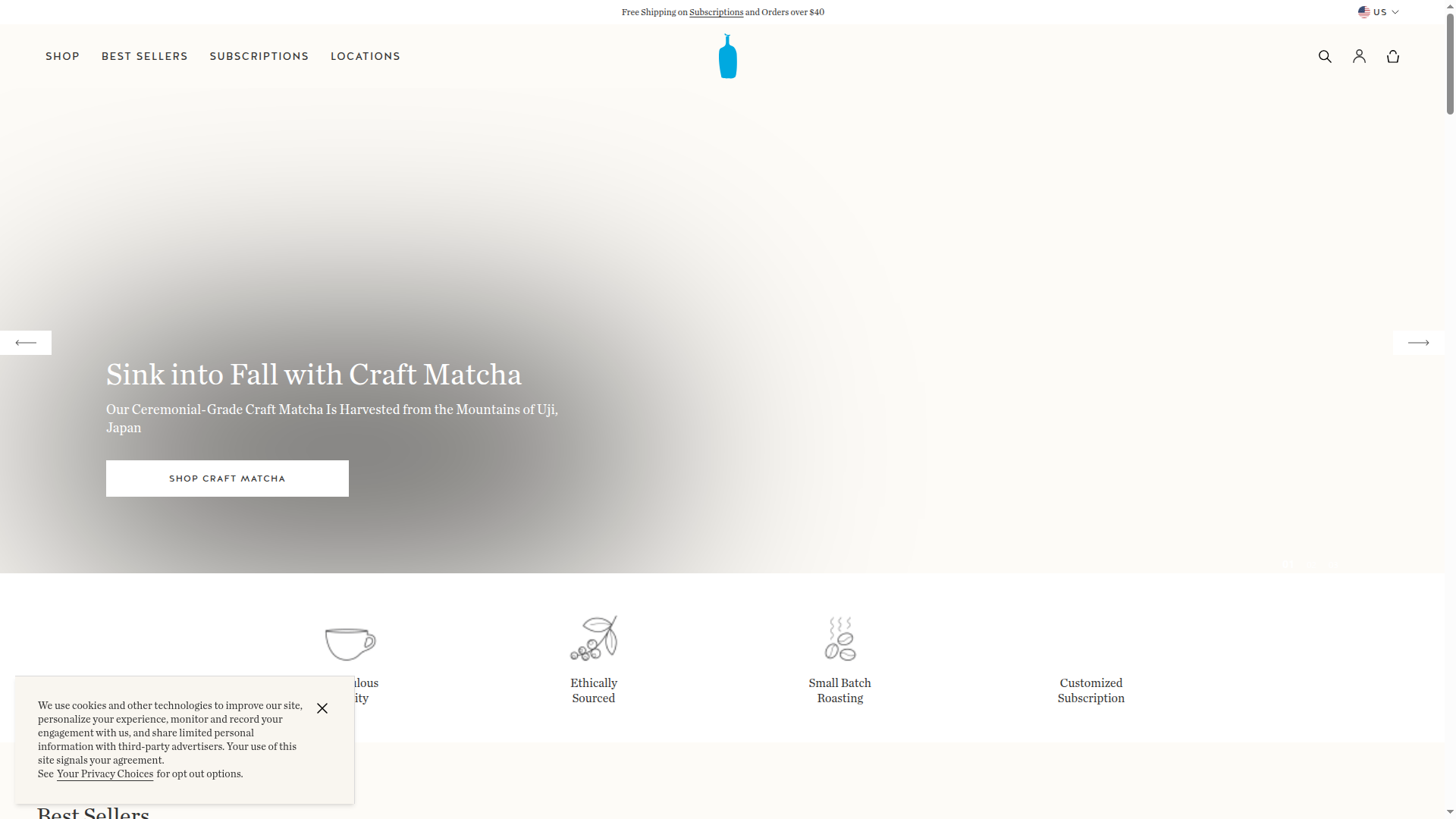 bluebottlecoffee.com website