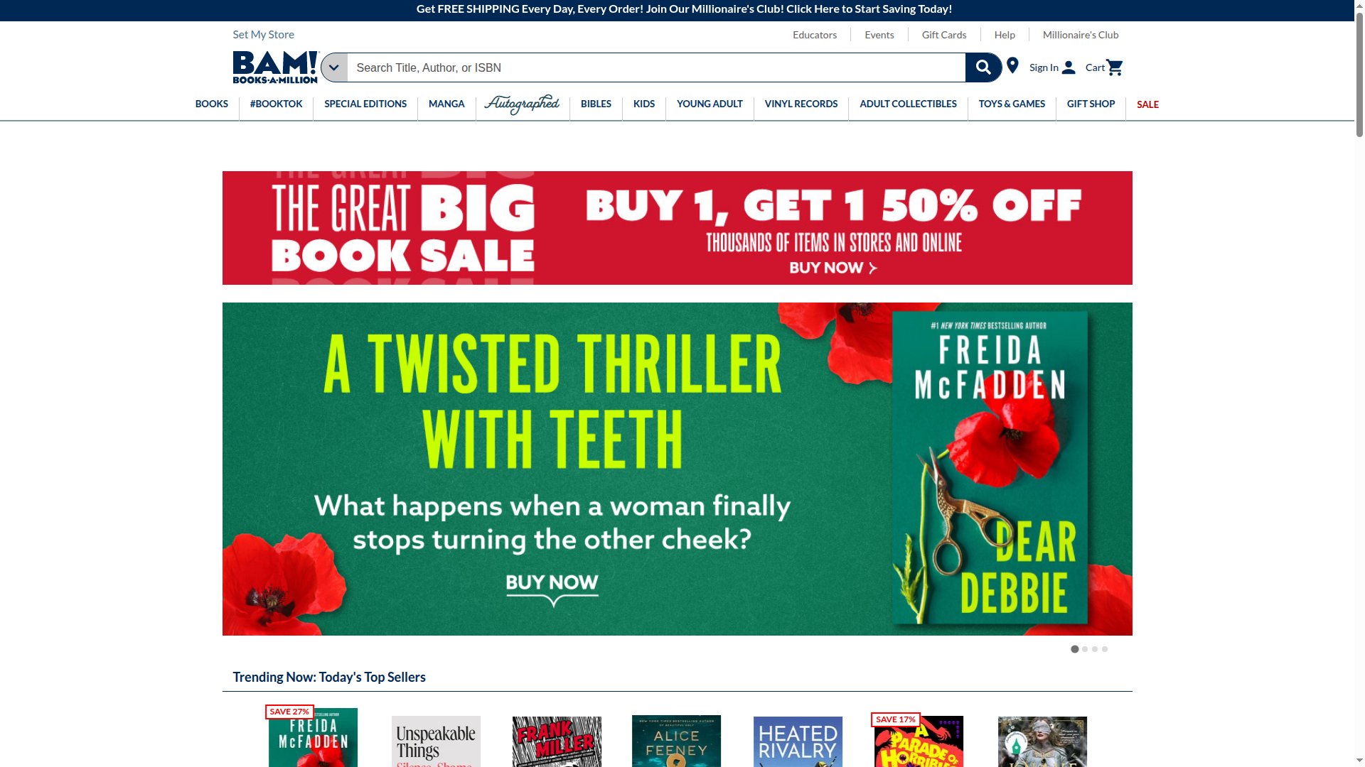 booksamillion.com website