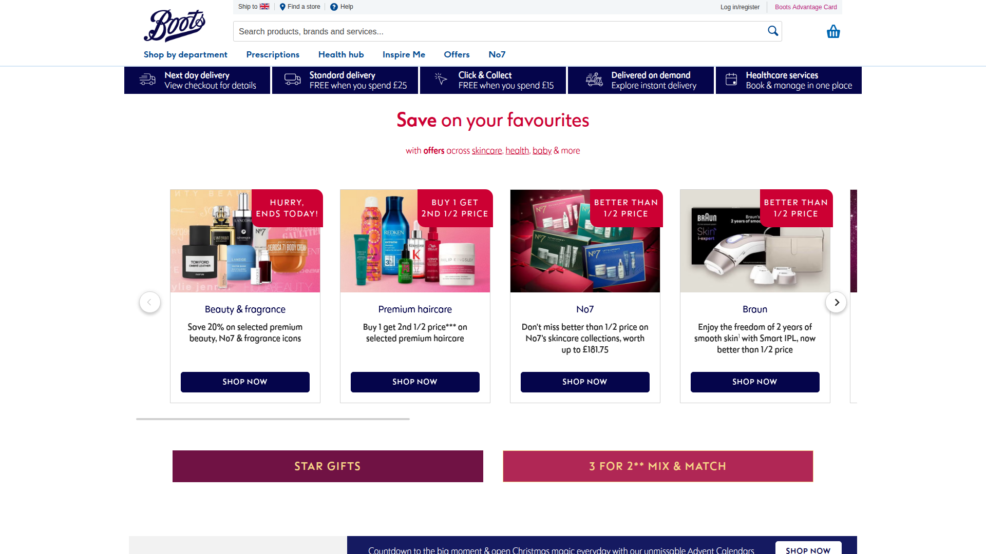 Boots website