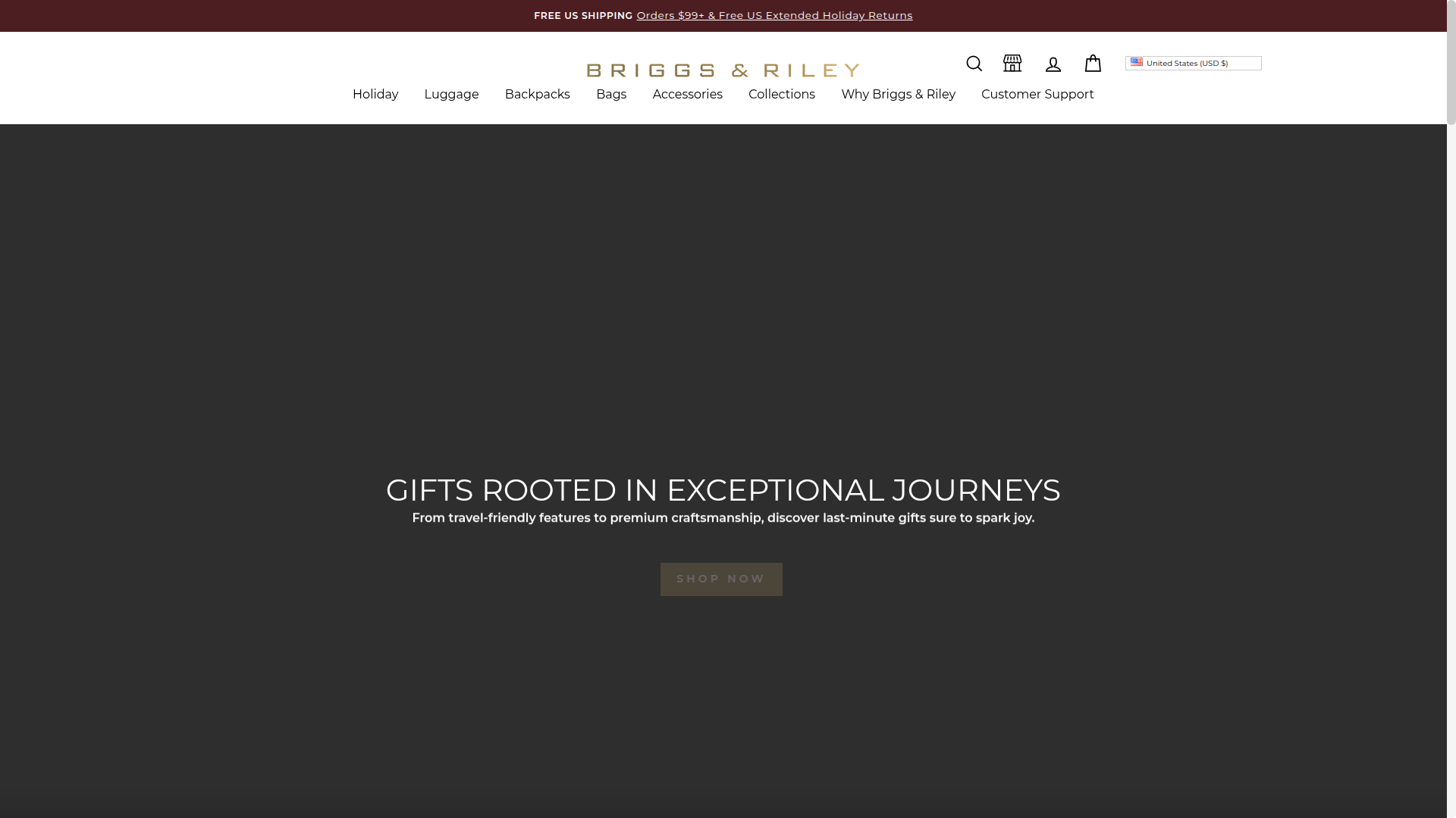 Briggs & Riley Travelware website