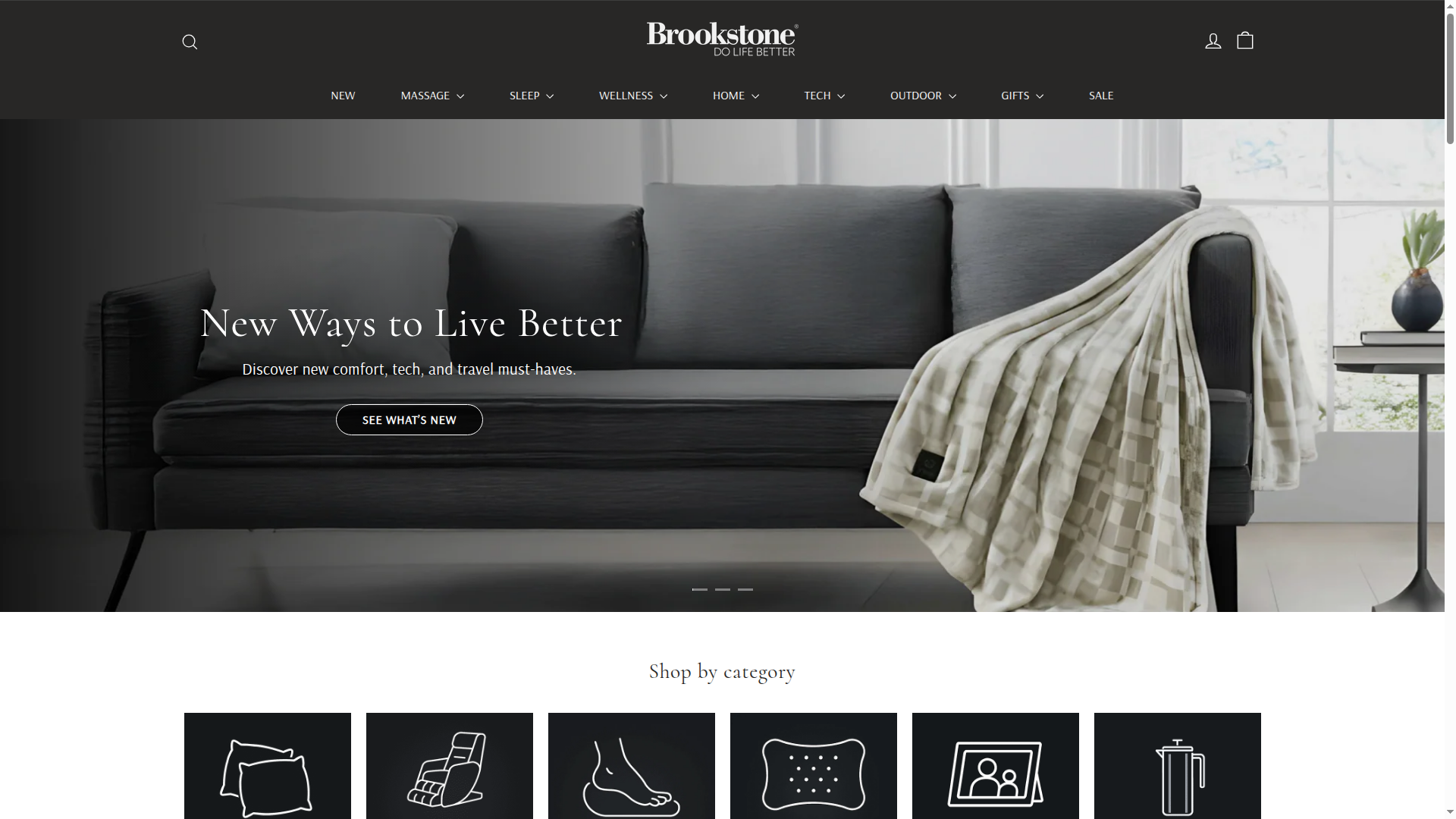 Brookstone website