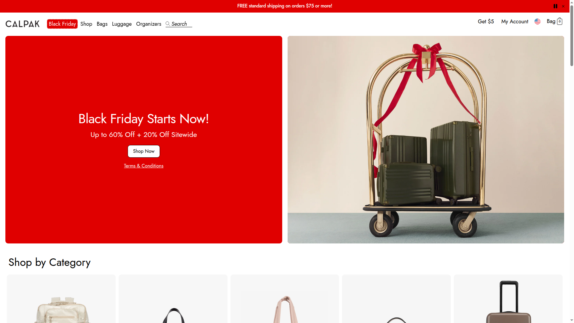 CALPAK Travel website