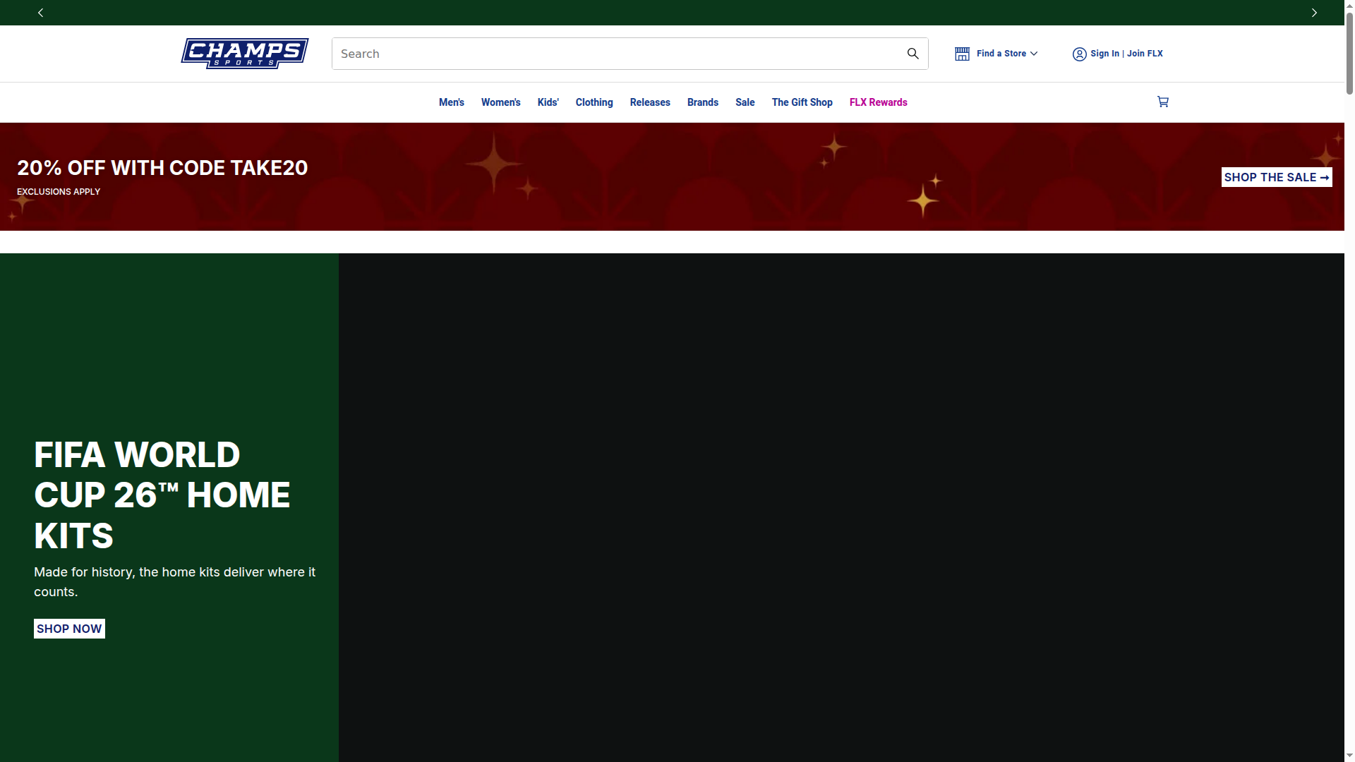 Champs Sports website