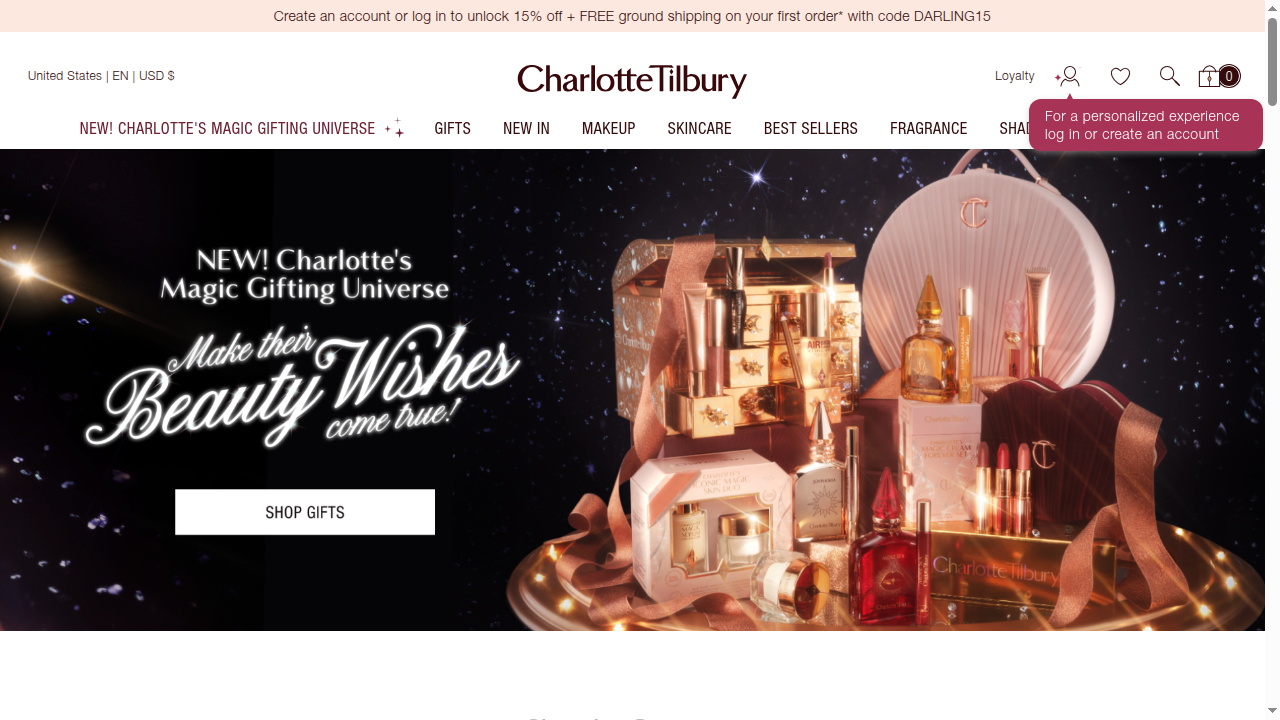 Charlotte Tilbury website