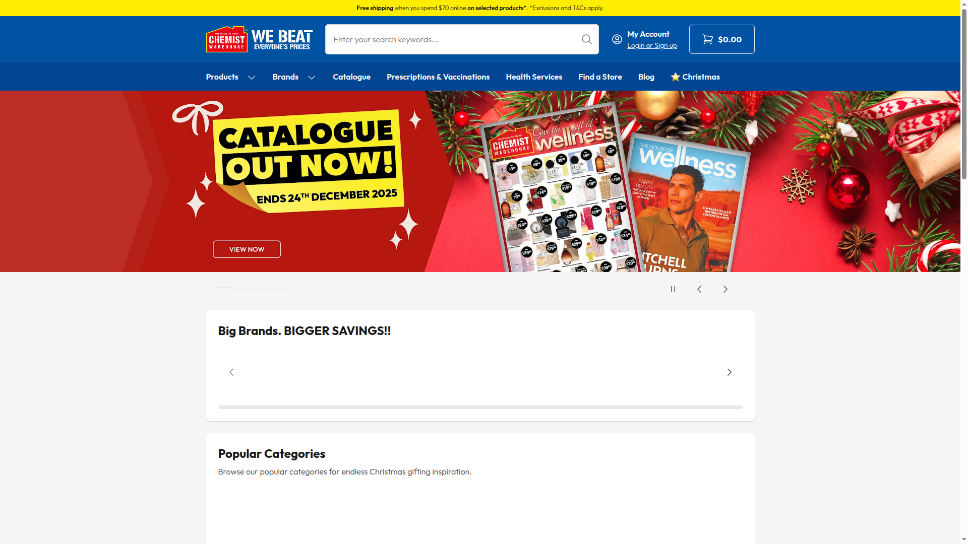 Chemist Warehouse website