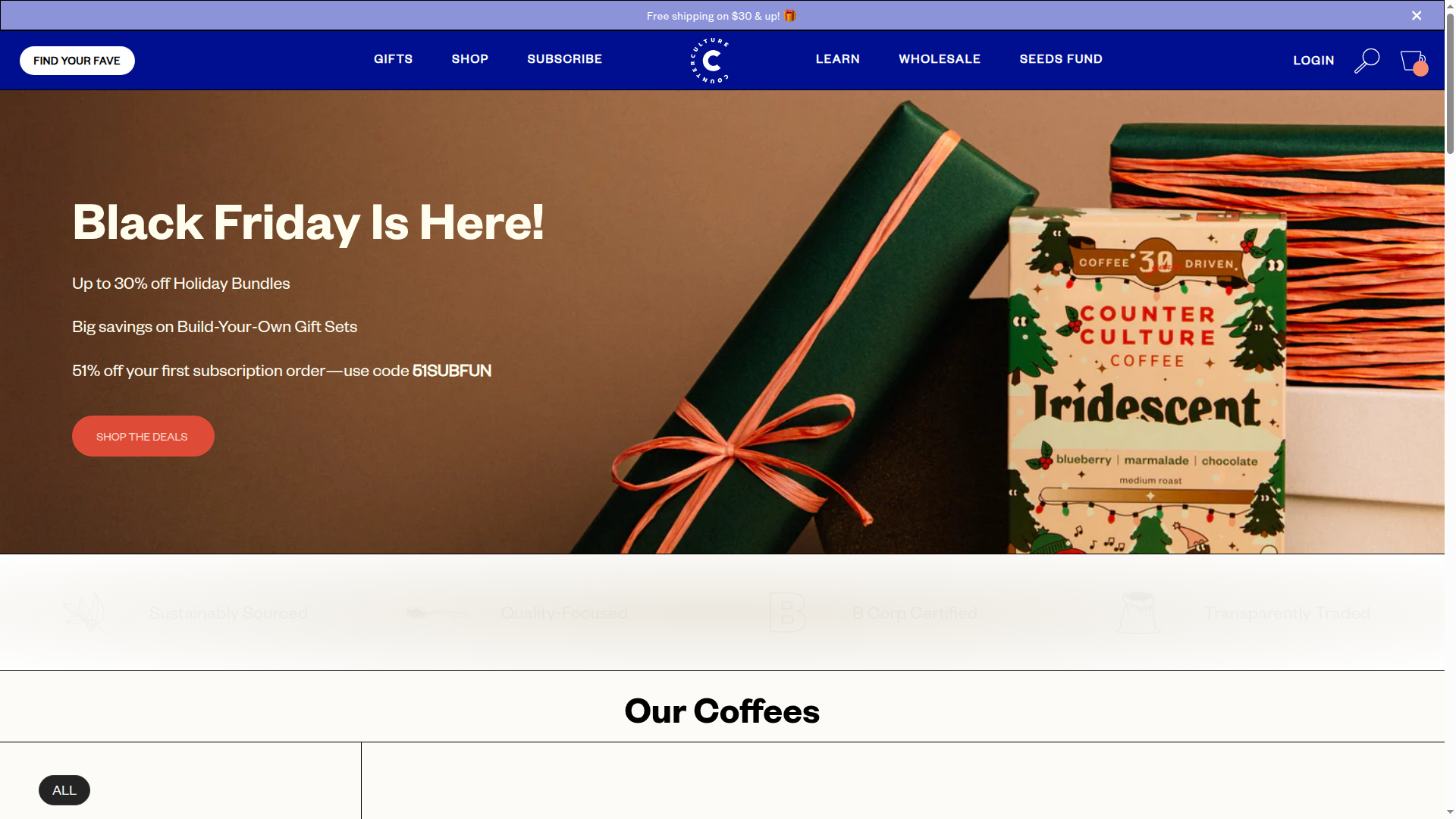 Counter Culture Coffee website