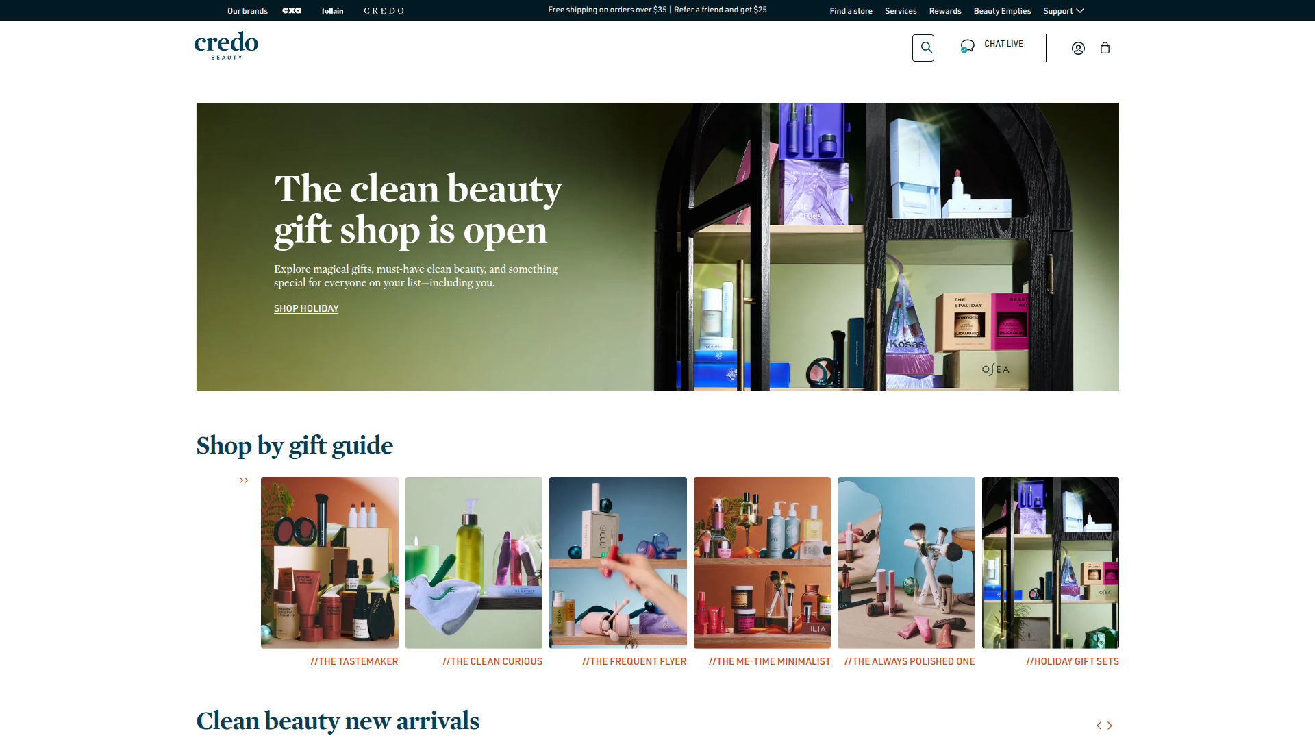 credobeauty.com website