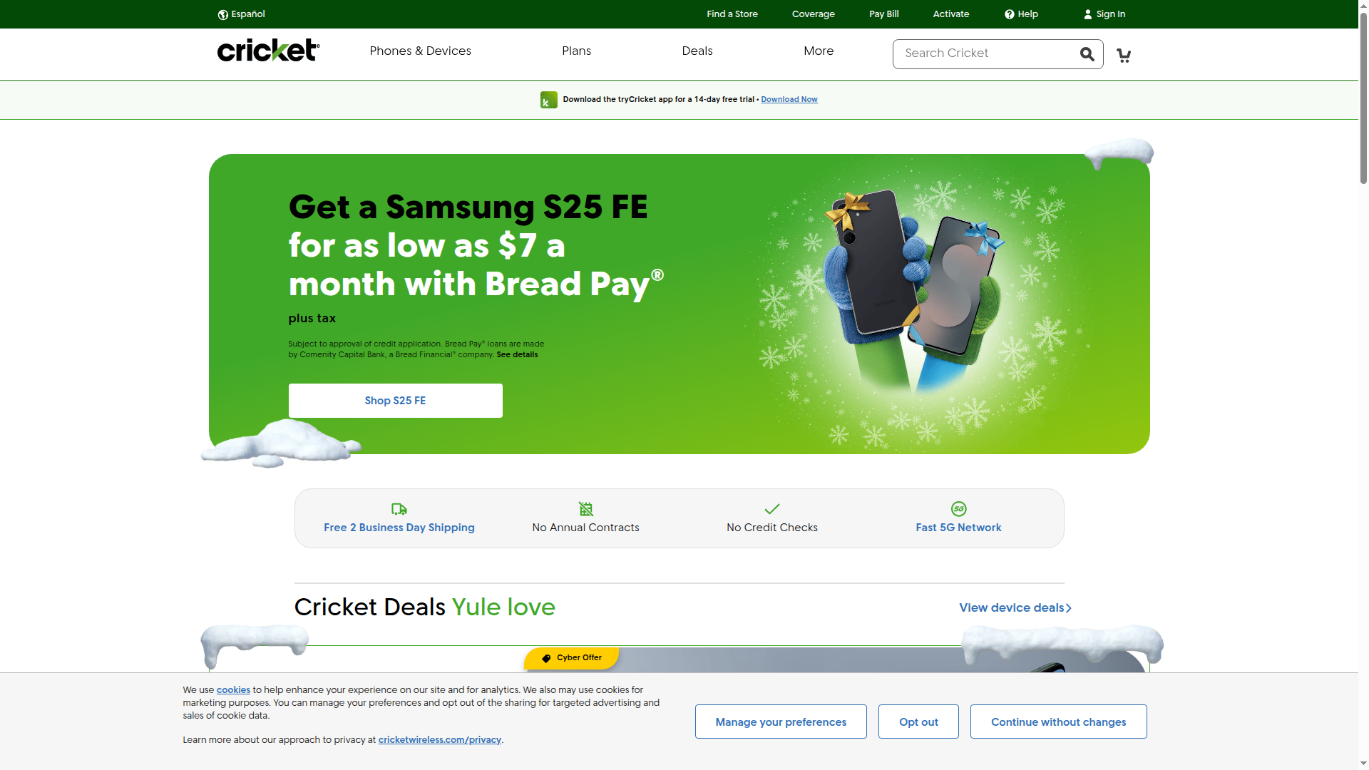 CricketWireless.com website