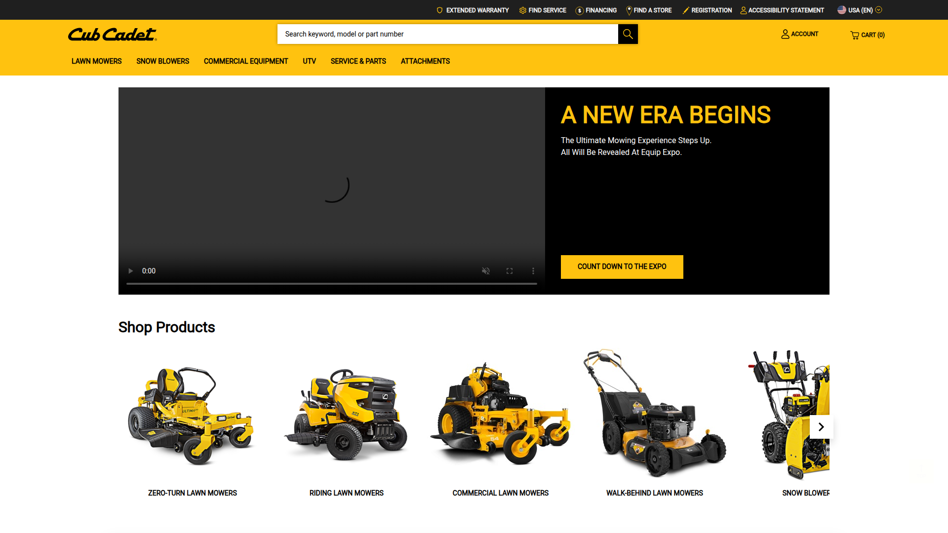 Cub Cadet website