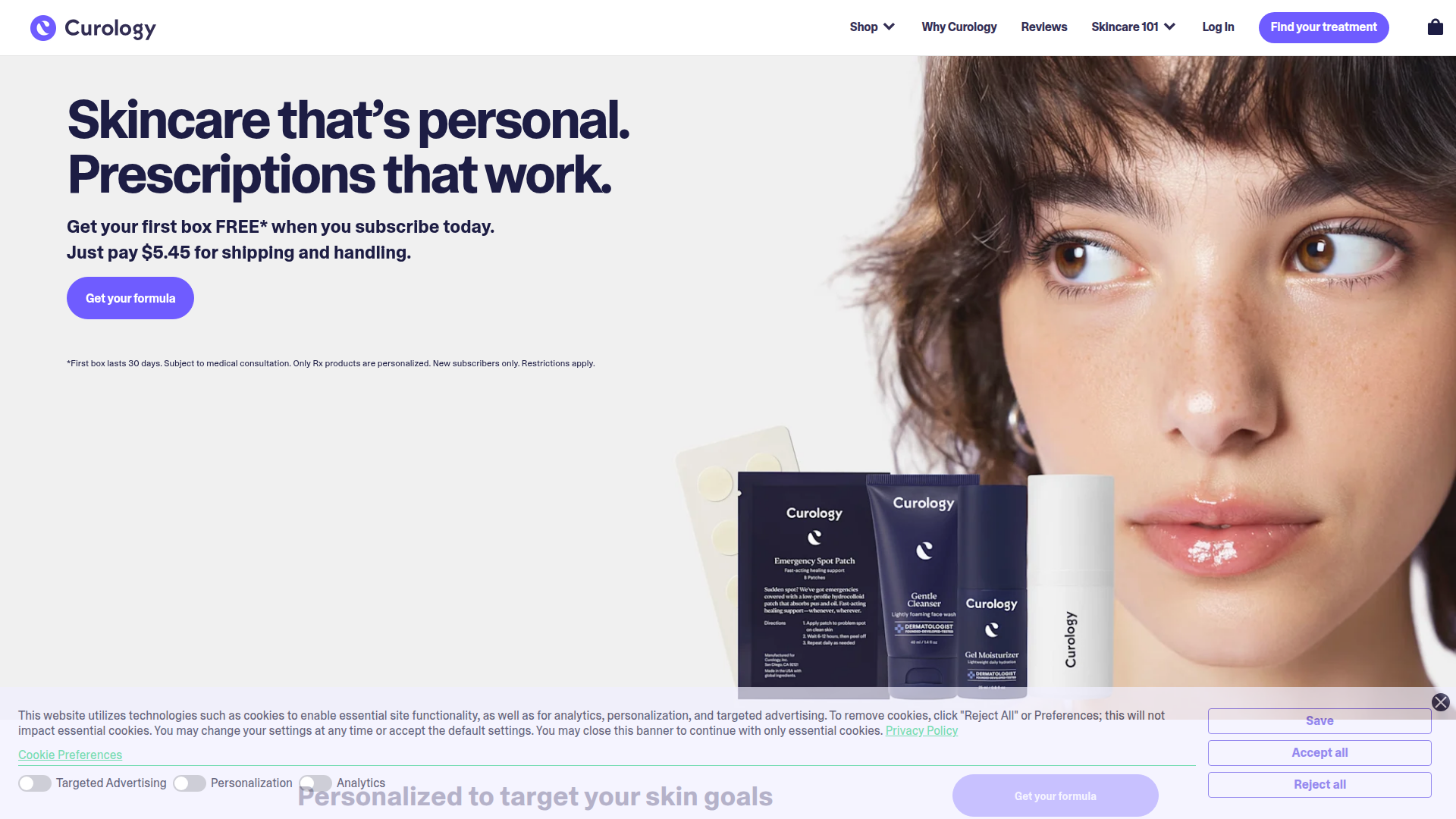 curology.com website