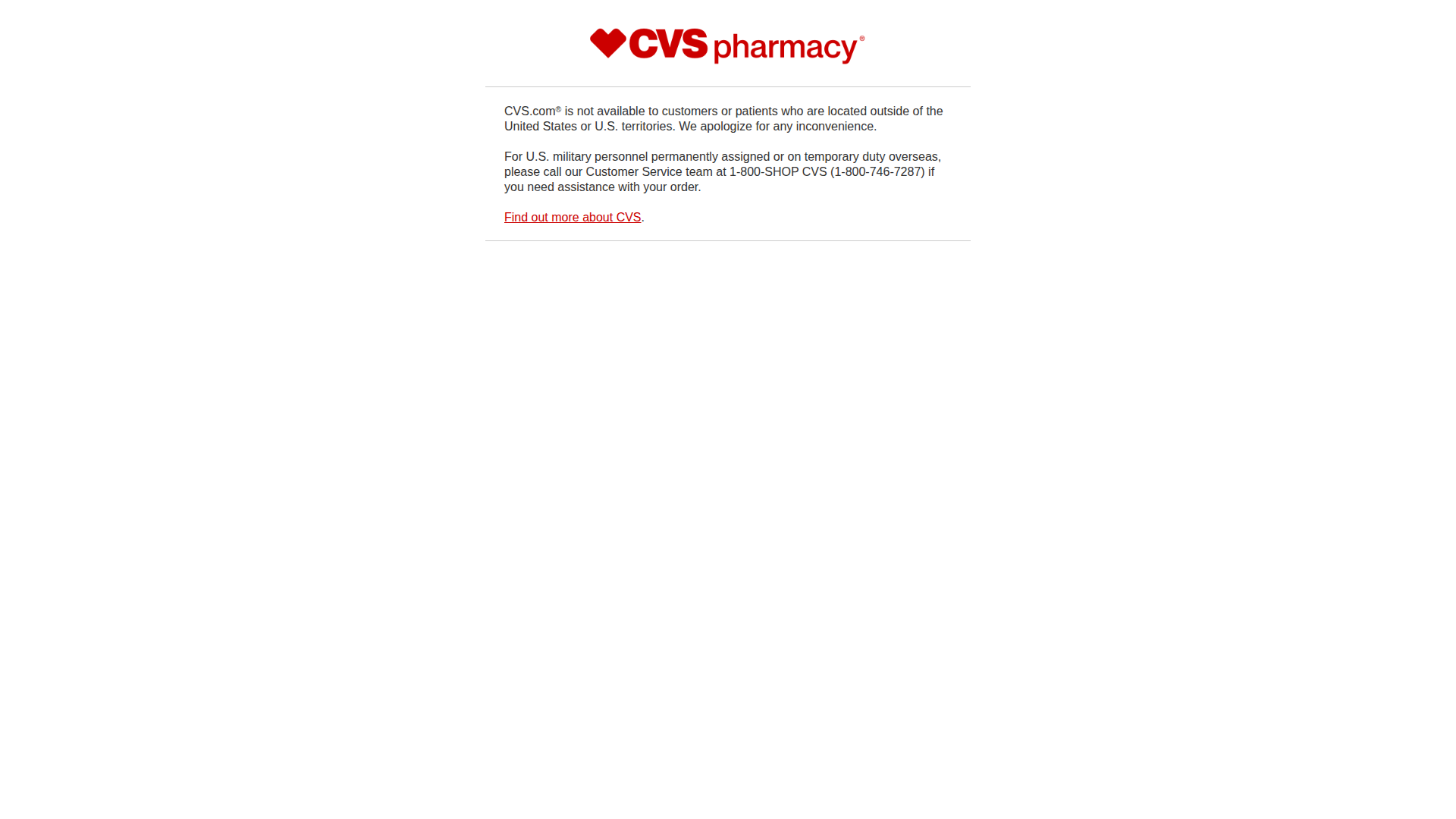CVS website