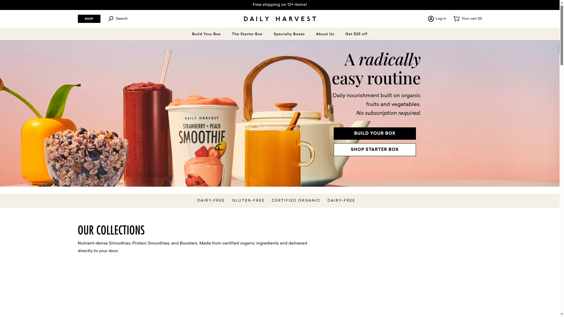 Daily Harvest website