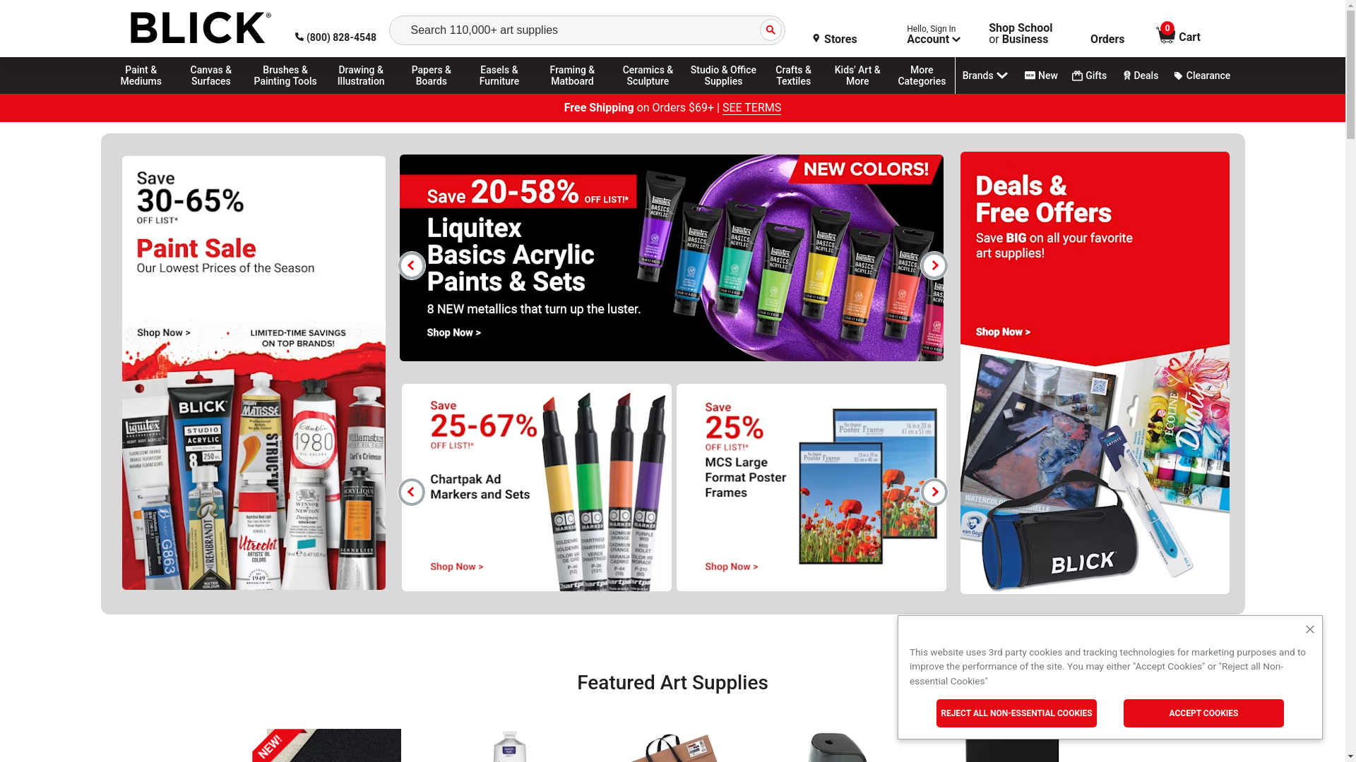 Blick Art Materials website