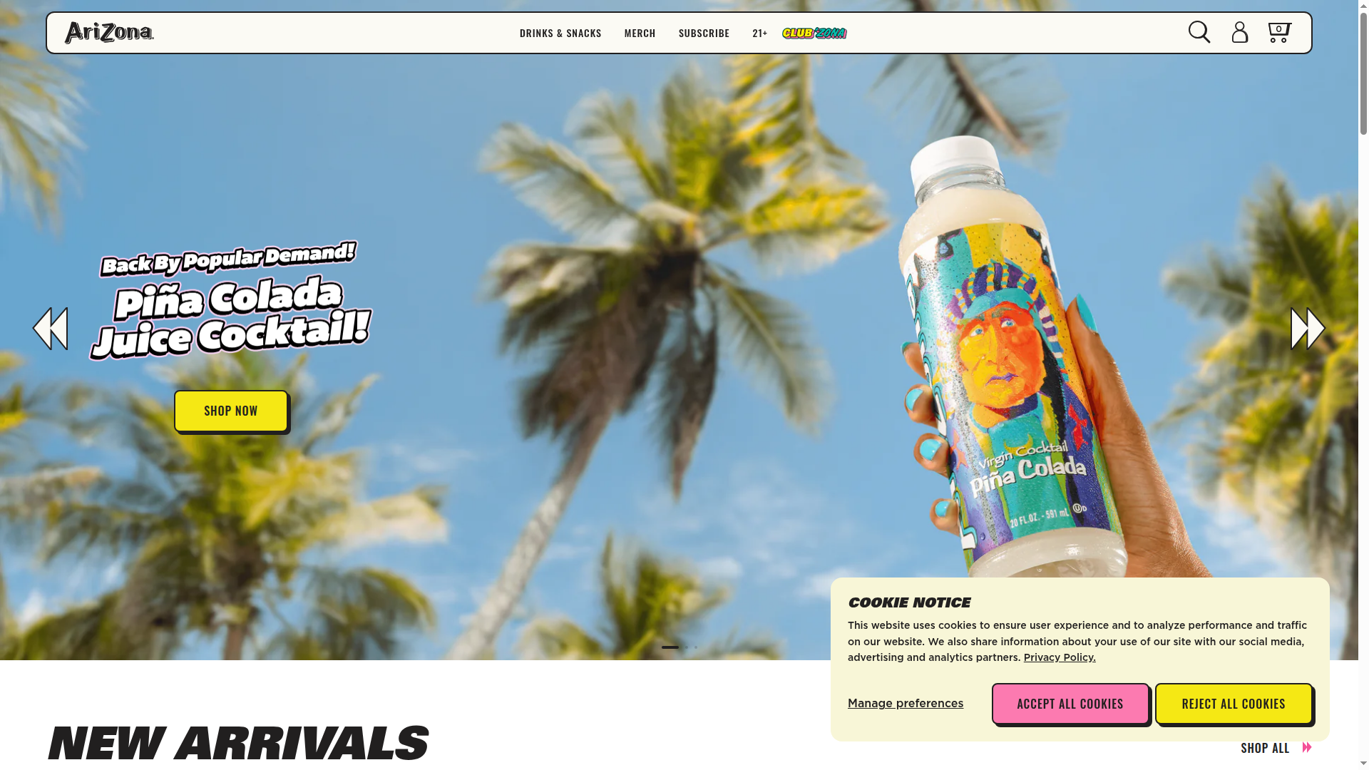 Shop Arizona website