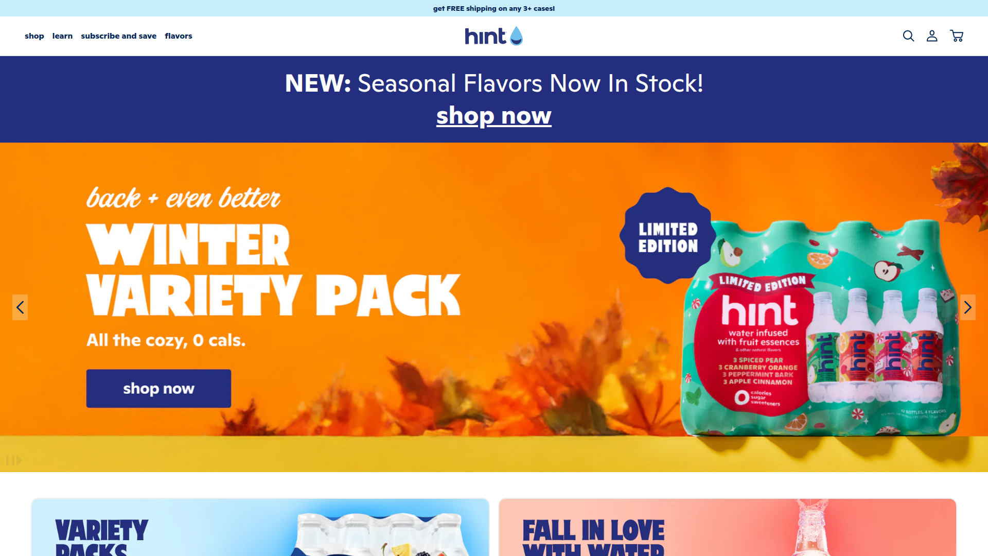 Hint Water website
