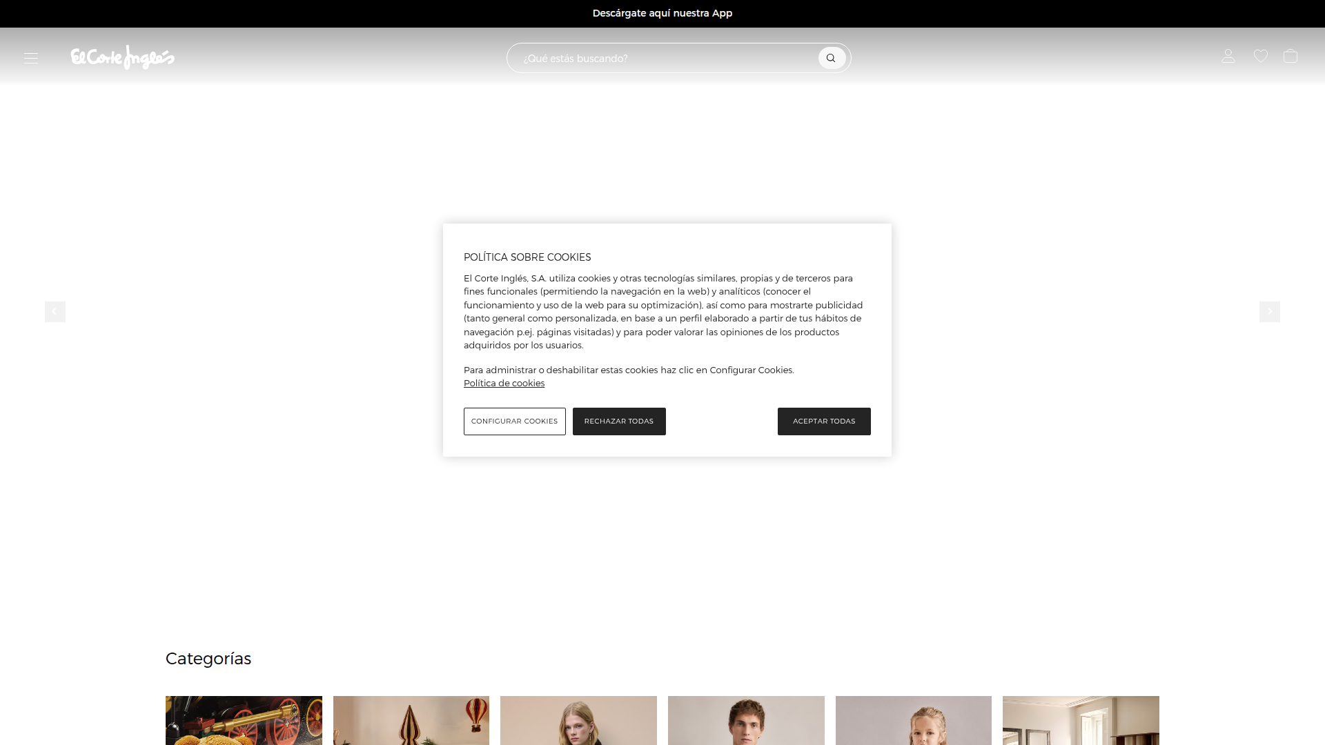 El Corte Ingles website