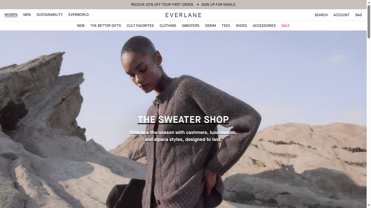 Everlane website