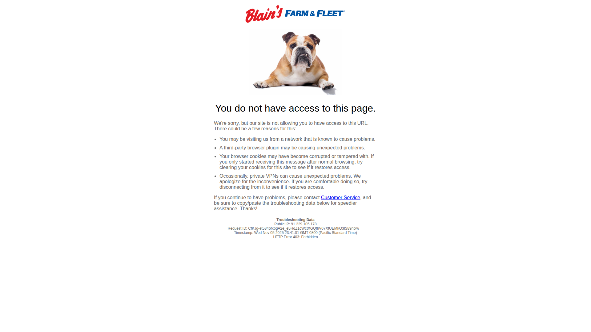 Blain's Farm & Fleet website