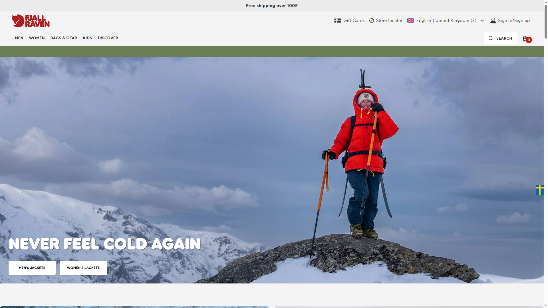 Fjällräven website
