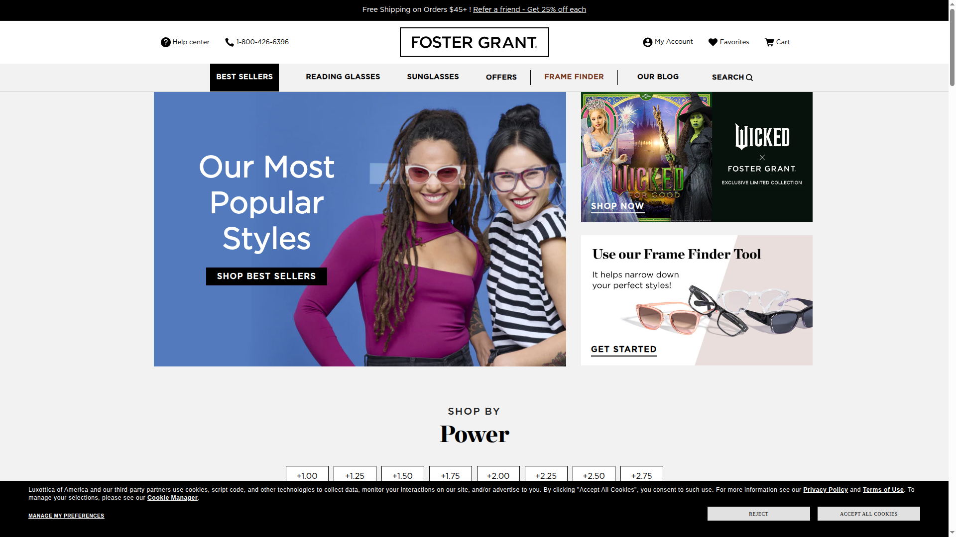 Foster Grant website