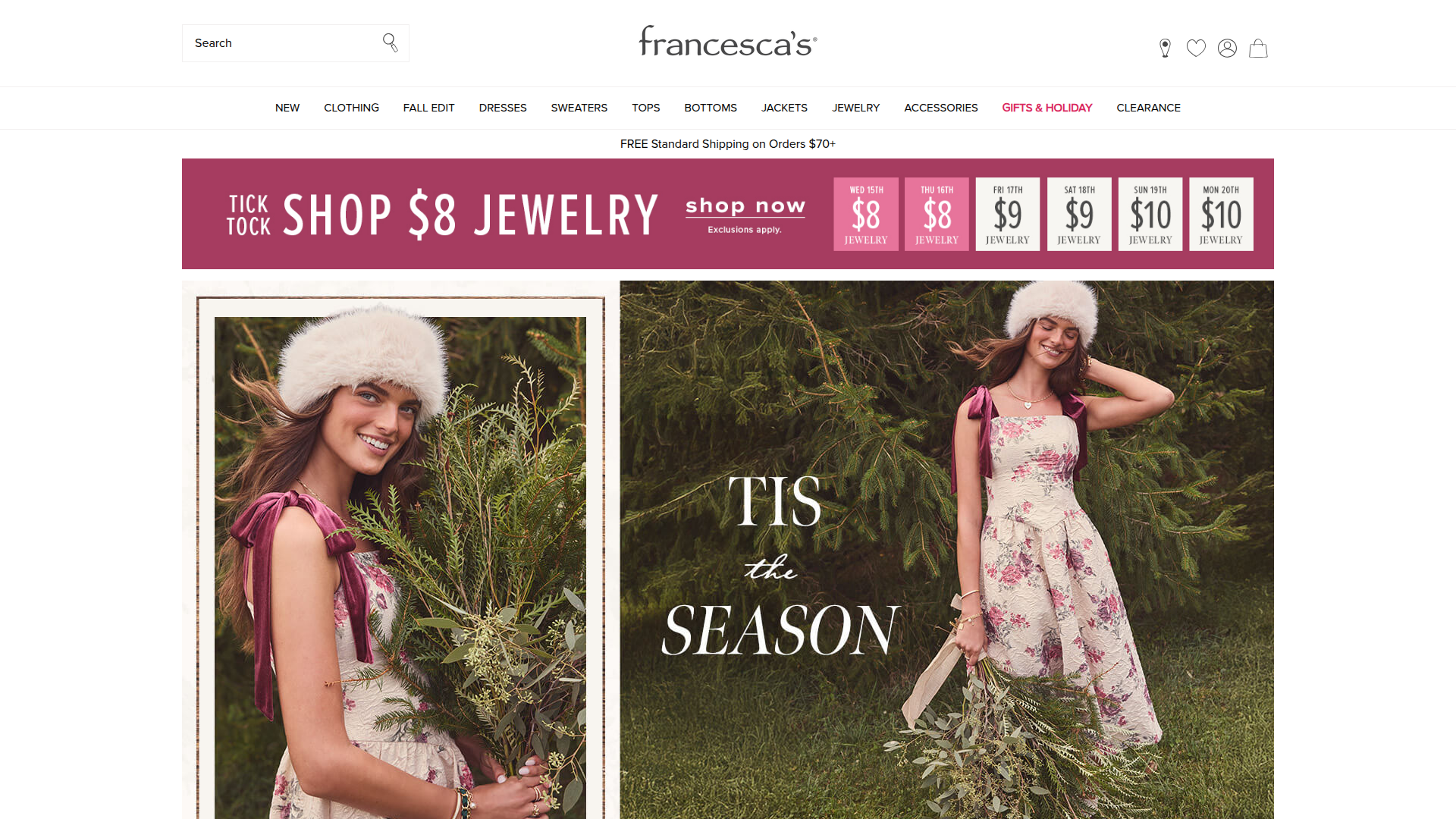 Francesca’s Collections website