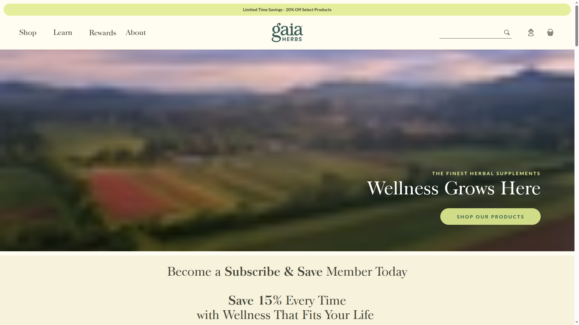 Gaia Herbs website