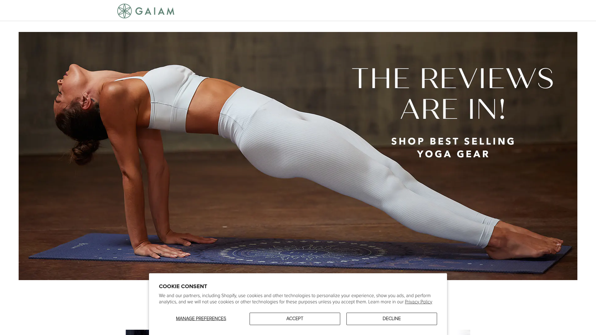 Gaiam website