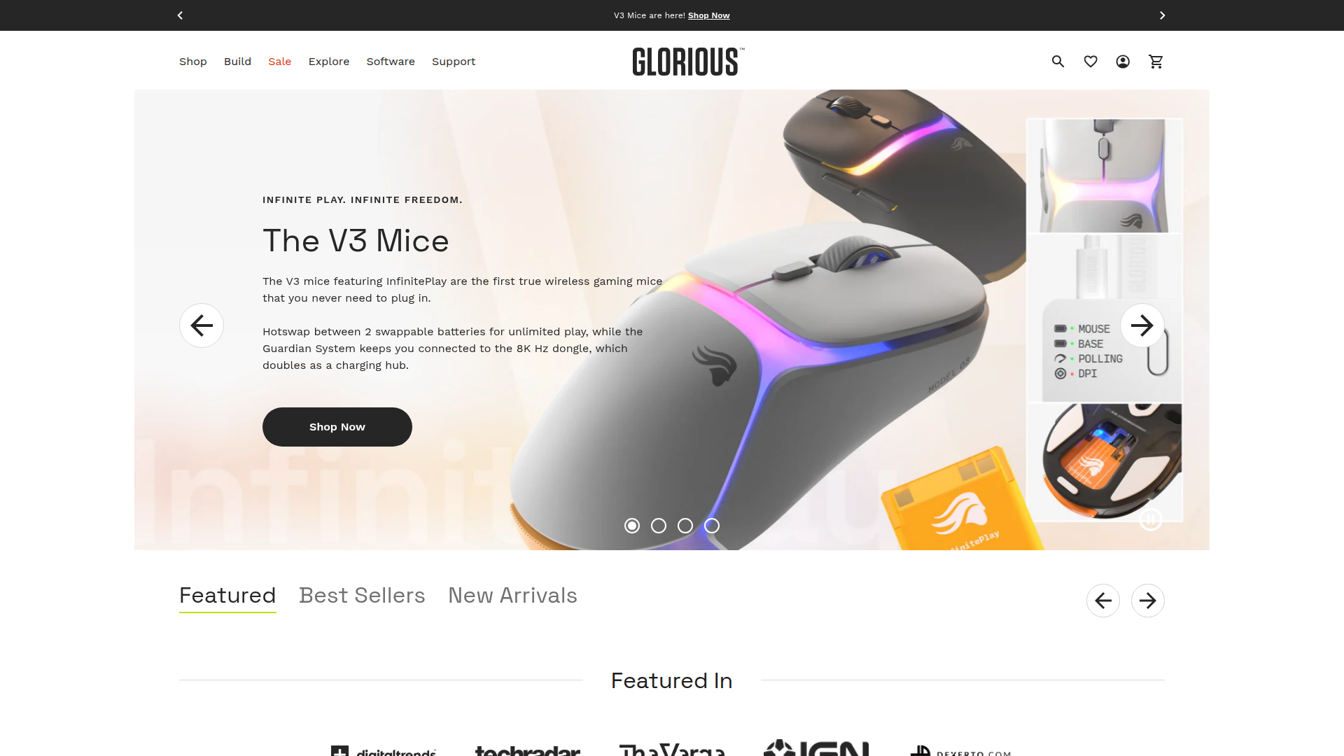 Glorious Gaming website